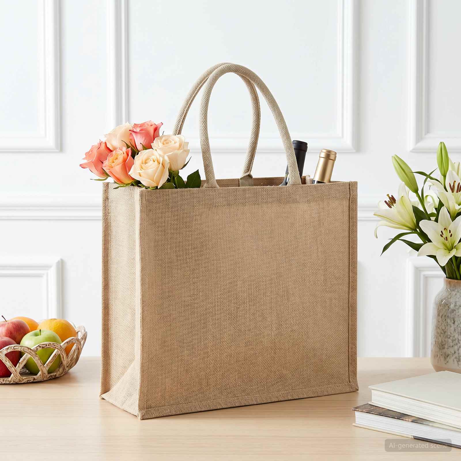 Jute handtassen 10 pcs Naturel 42 x 33 x 19 cm 100% Tossa Jute is nu te koop bij PeponiXL, paradijselijk wonen!