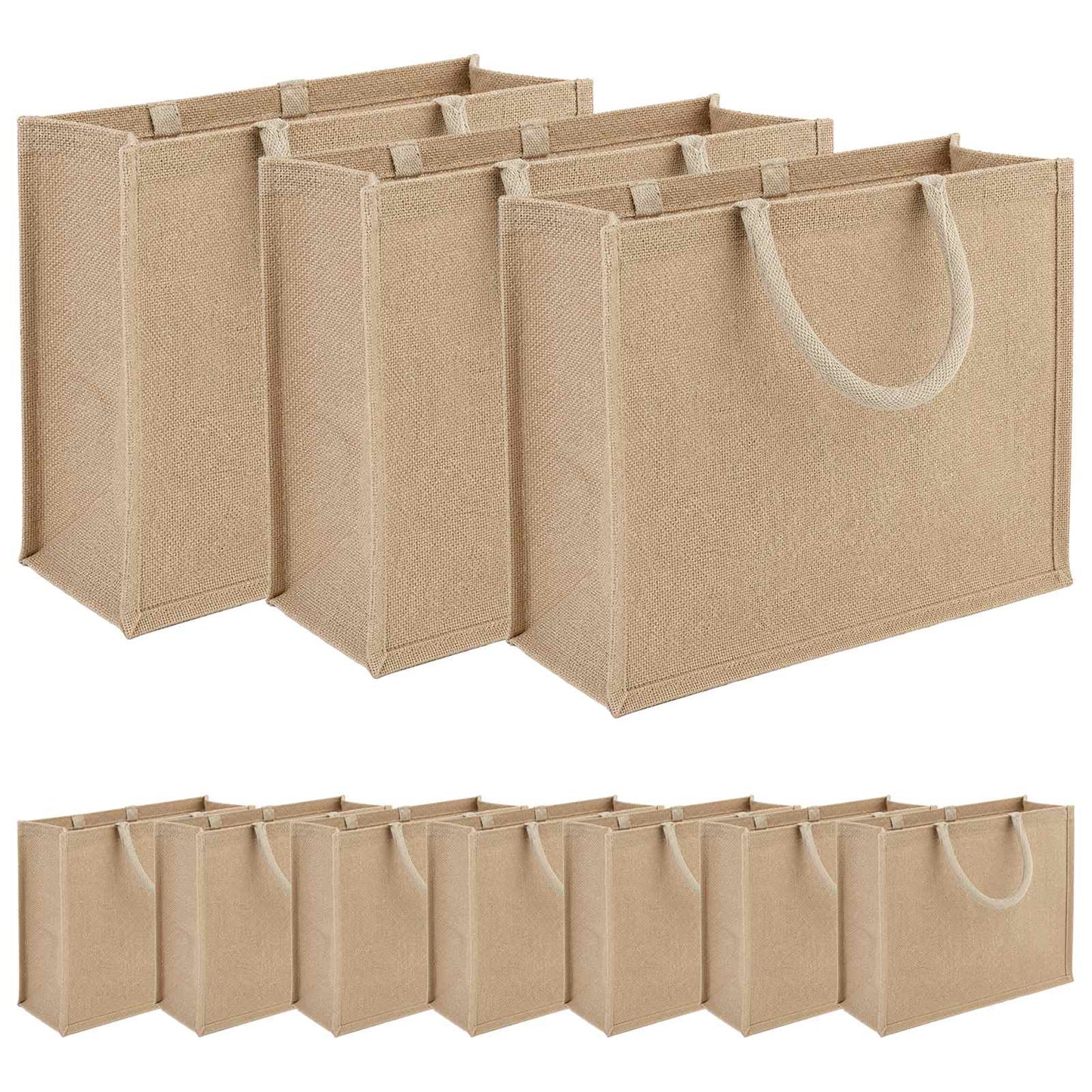Jute handtassen 10 pcs Naturel 42 x 33 x 19 cm 100% Tossa Jute is nu te koop bij PeponiXL, paradijselijk wonen!