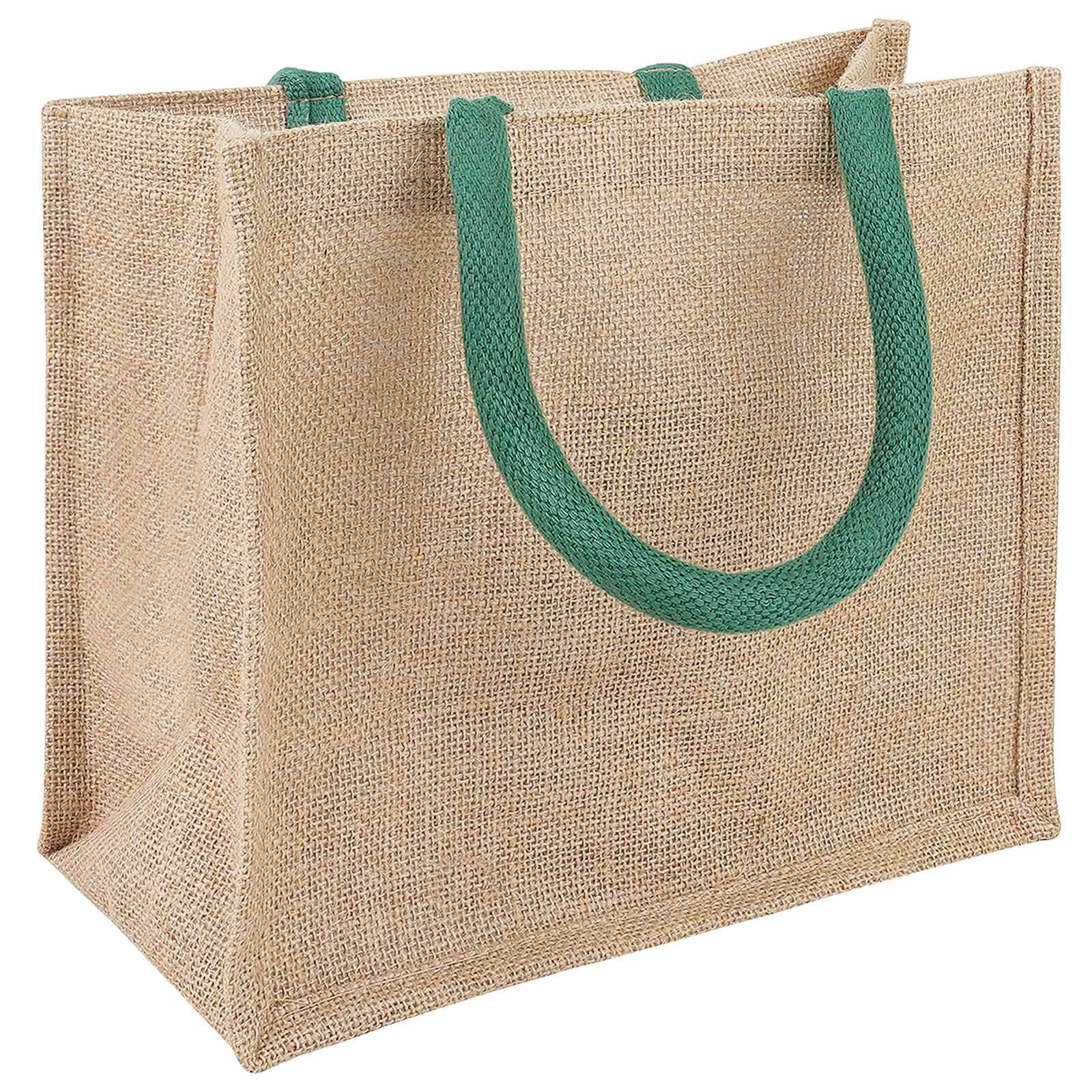Jute handtassen 10 pcs Natuurlijk en Groen 26 x 22 x 14 cm is nu te koop bij PeponiXL, paradijselijk wonen!