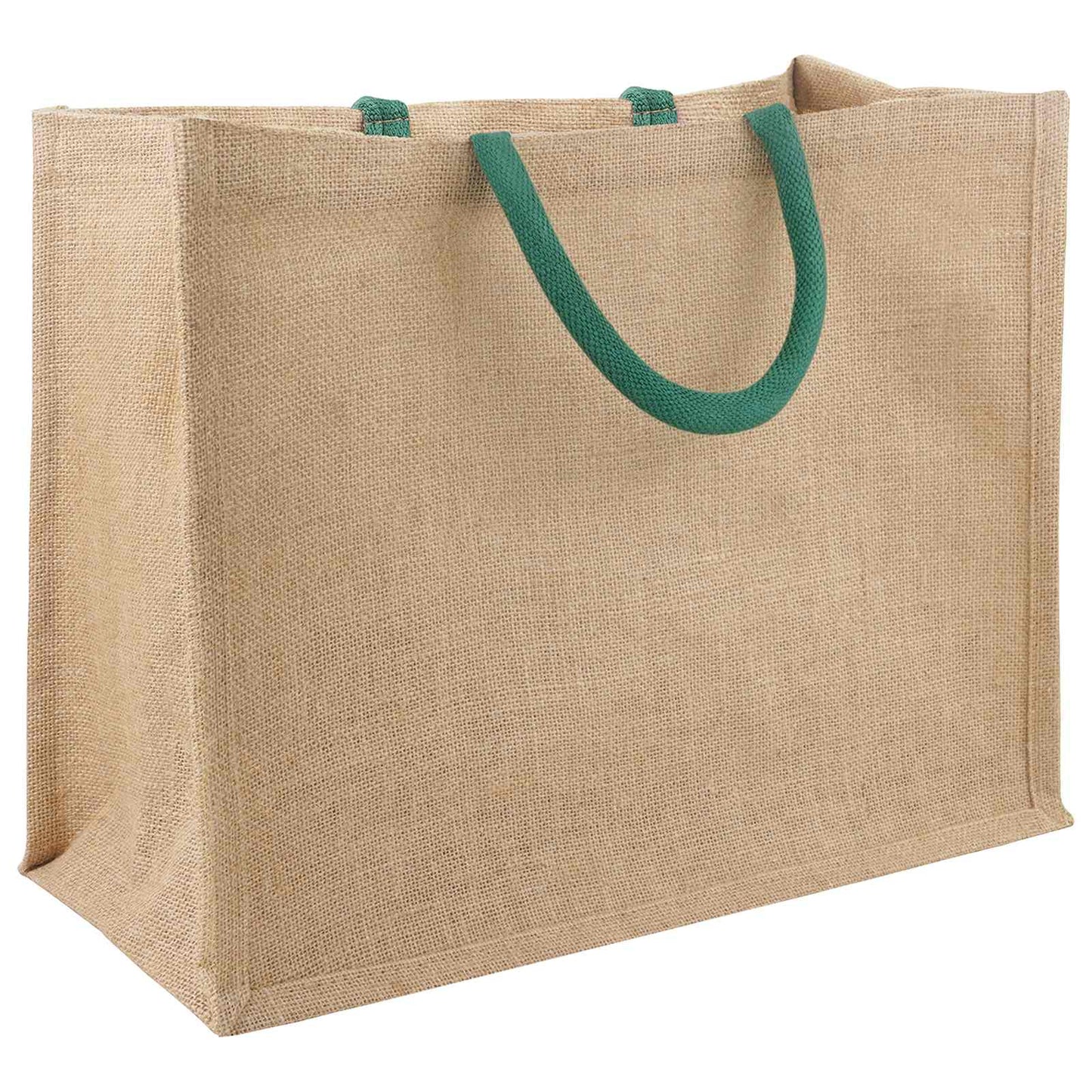 Jute handtassen 5 pcs Natuurlijk en Groen 42 x 33 x 19 cm