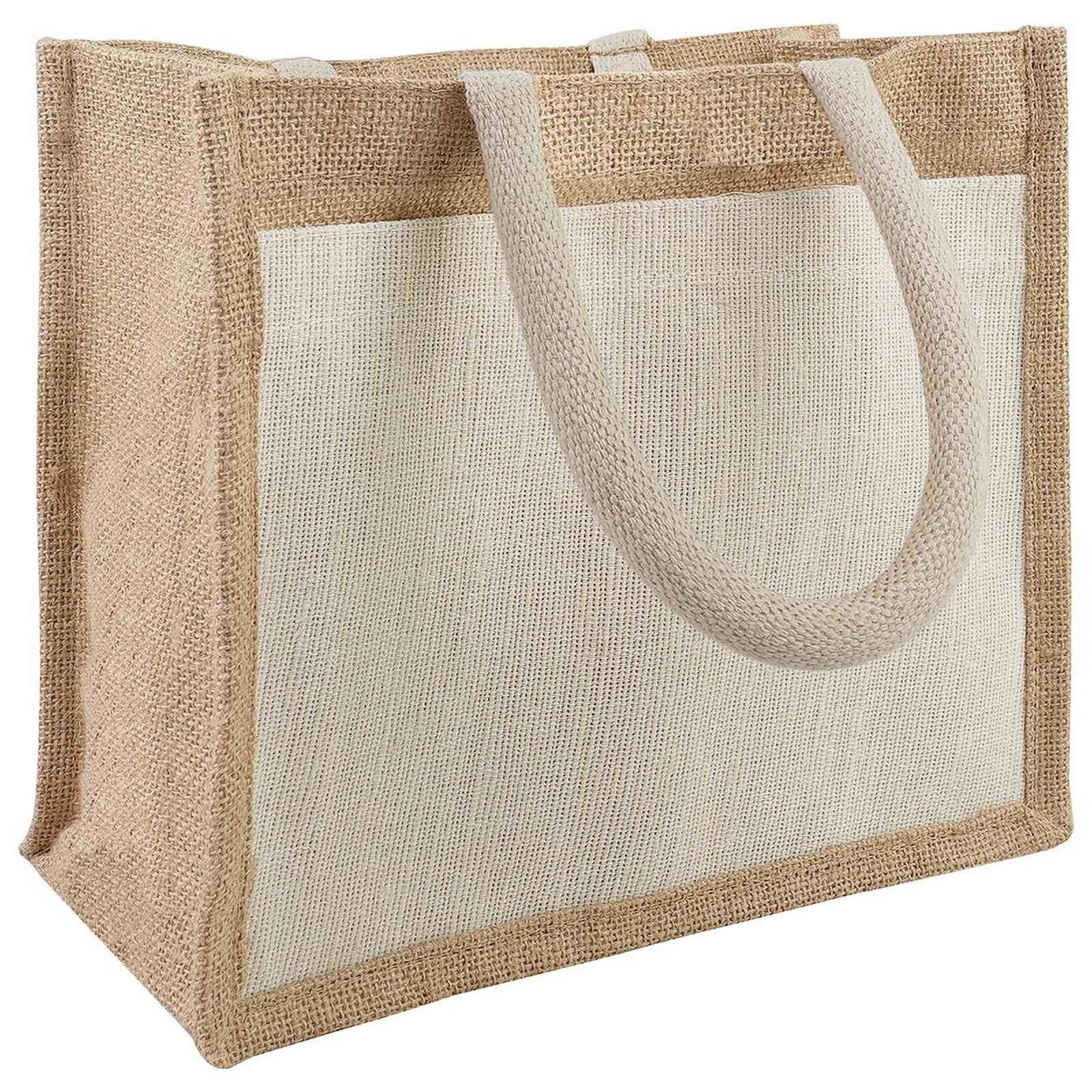 Jute handtassen met zak 5 pcs Natuurlijk en Wit 26 x 22 x 14 cm is nu te koop bij PeponiXL, paradijselijk wonen!