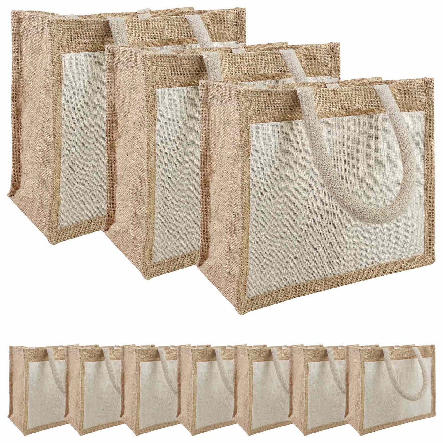 Jute handtassen met zak 10 pcs 26 x 22 x 14 cm 100% Tossa Jute is nu te koop bij PeponiXL, paradijselijk wonen!