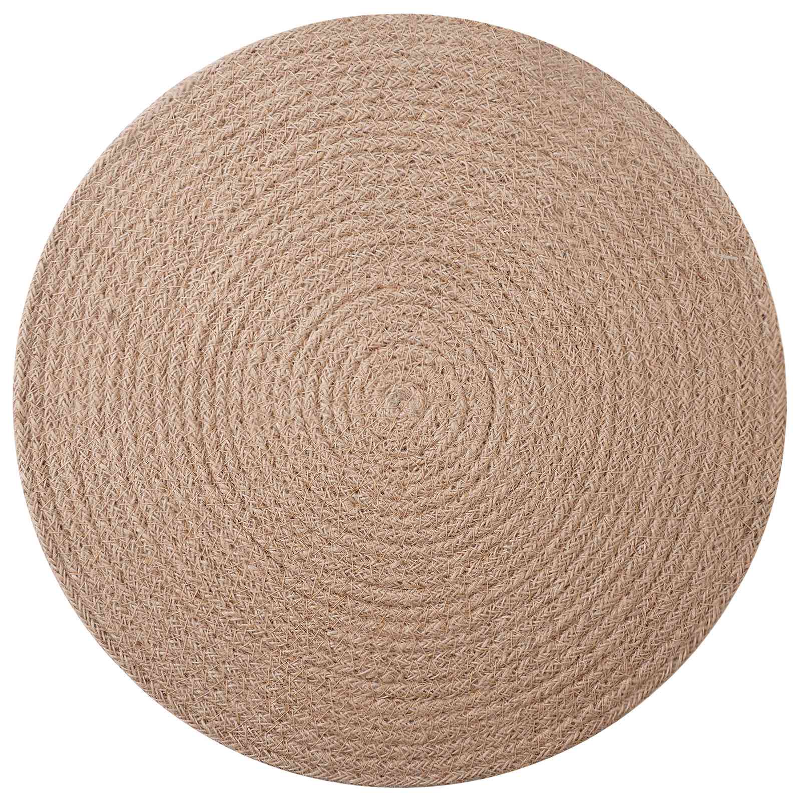 Jute placematten 12 pcs Naturel Ø 30 cm 100% Tossa Jute is nu te koop bij PeponiXL, paradijselijk wonen!