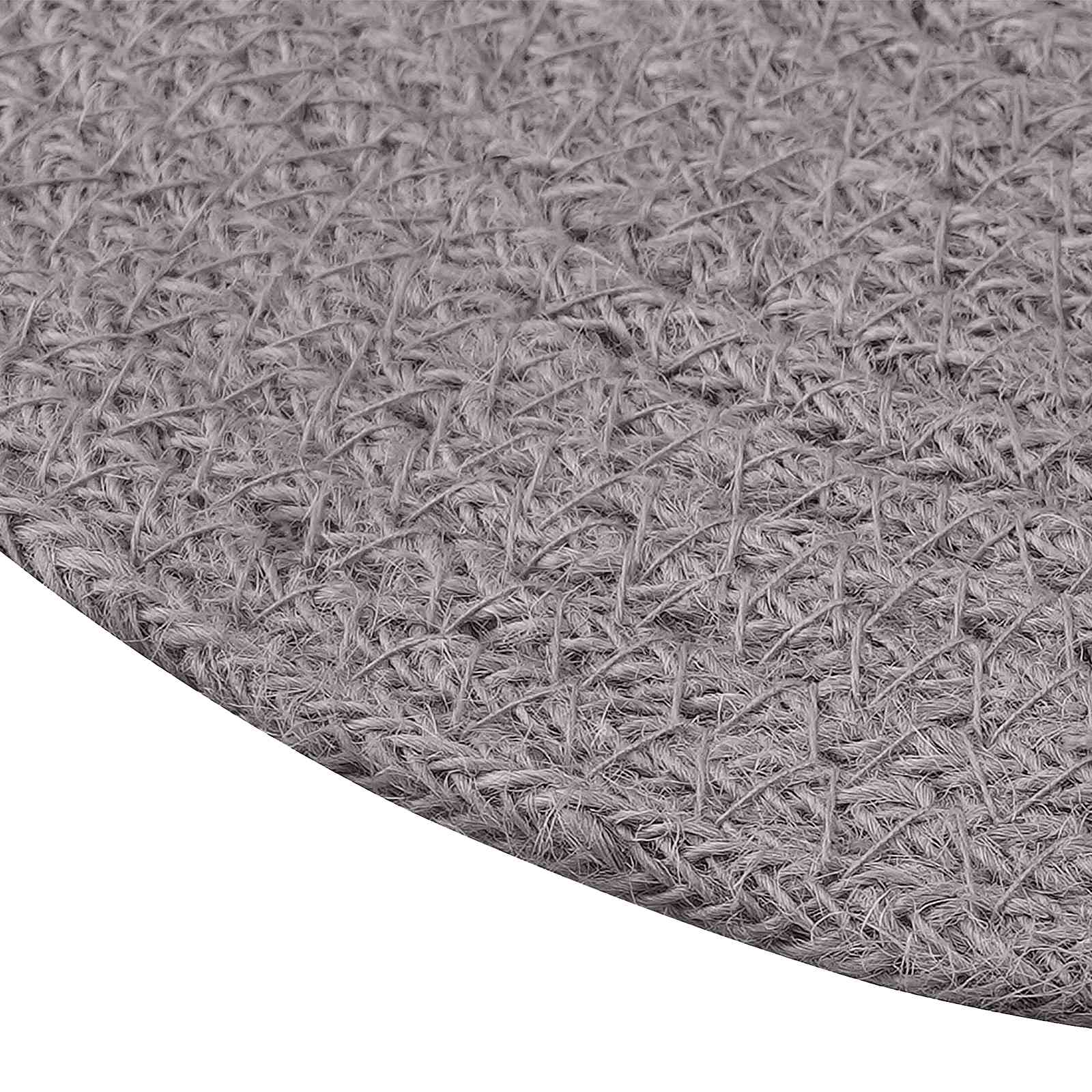 Jute placematten 6 pcs Grijs Ø 30 cm 100% Tossa Jute is nu te koop bij PeponiXL, paradijselijk wonen!