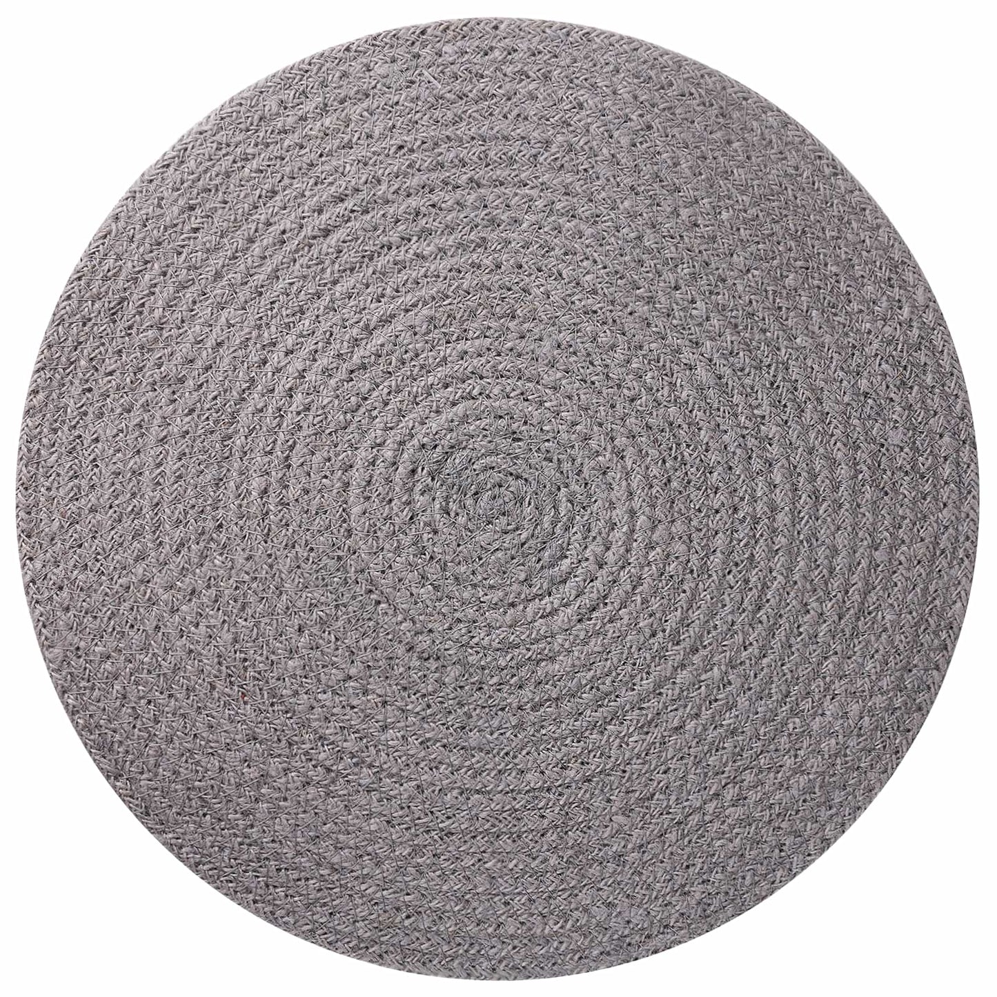 Jute placematten 6 pcs Grijs Ø 30 cm 100% Tossa Jute is nu te koop bij PeponiXL, paradijselijk wonen!