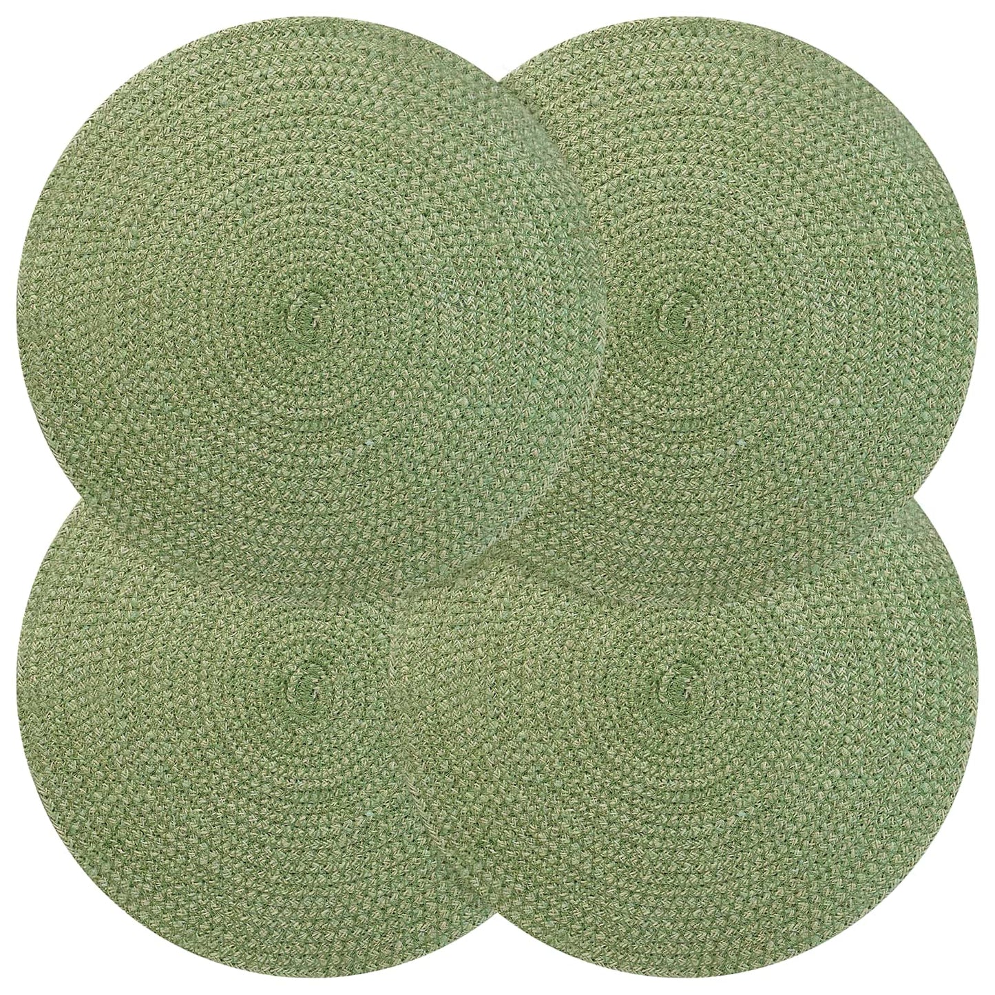 Jute placematten 4 pcs Olijfgroen Ø 30 cm 100% Tossa Jute is nu te koop bij PeponiXL, paradijselijk wonen!