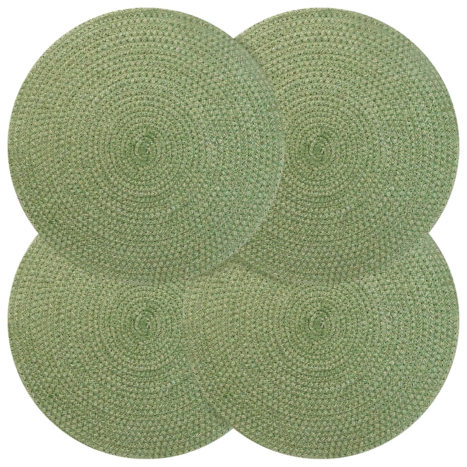 Jute placematten 4 pcs Olijfgroen Ø 30 cm 100% Tossa Jute is nu te koop bij PeponiXL, paradijselijk wonen!