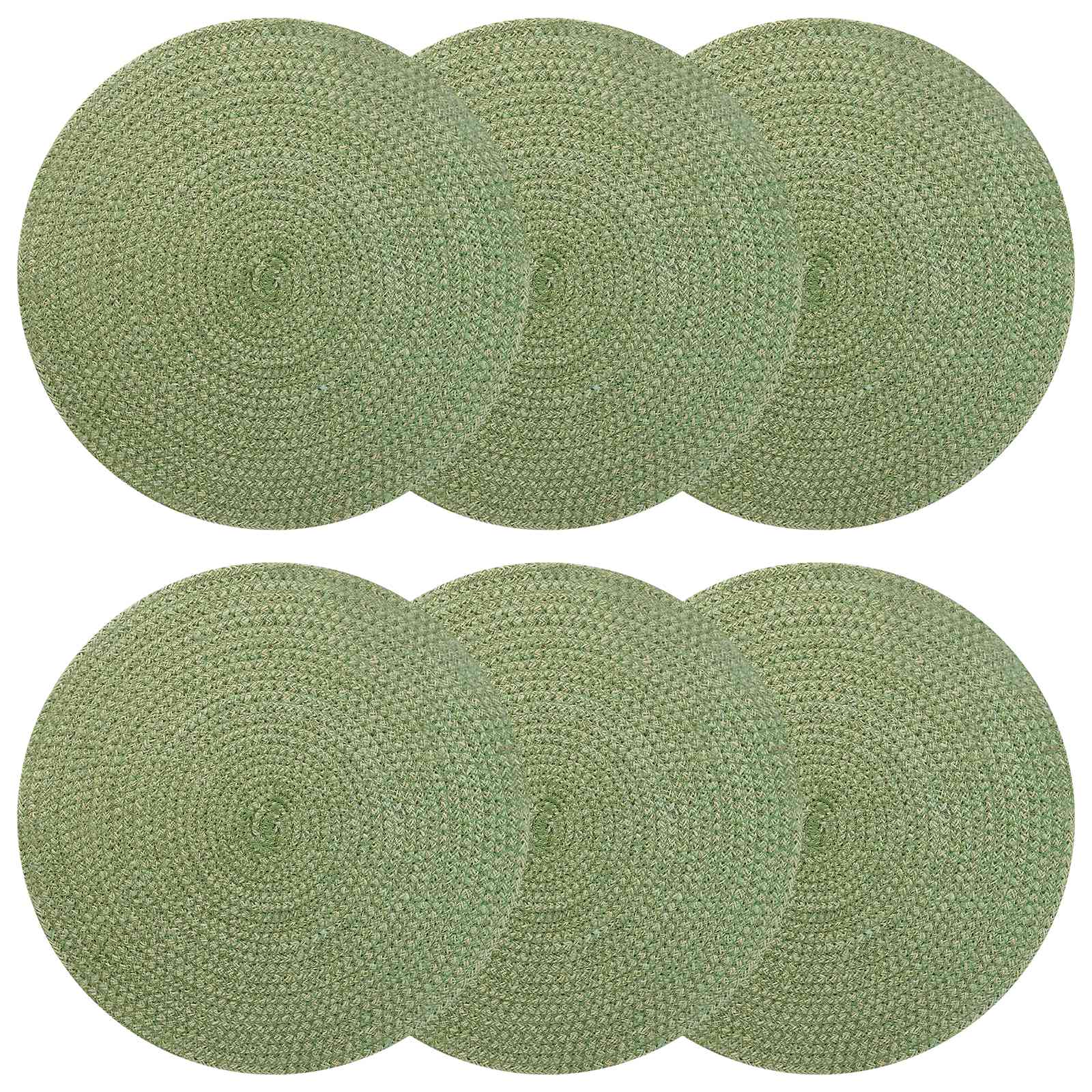 Jute placematten 6 pcs Olijfgroen Ø 30 cm 100% Tossa Jute is nu te koop bij PeponiXL, paradijselijk wonen!
