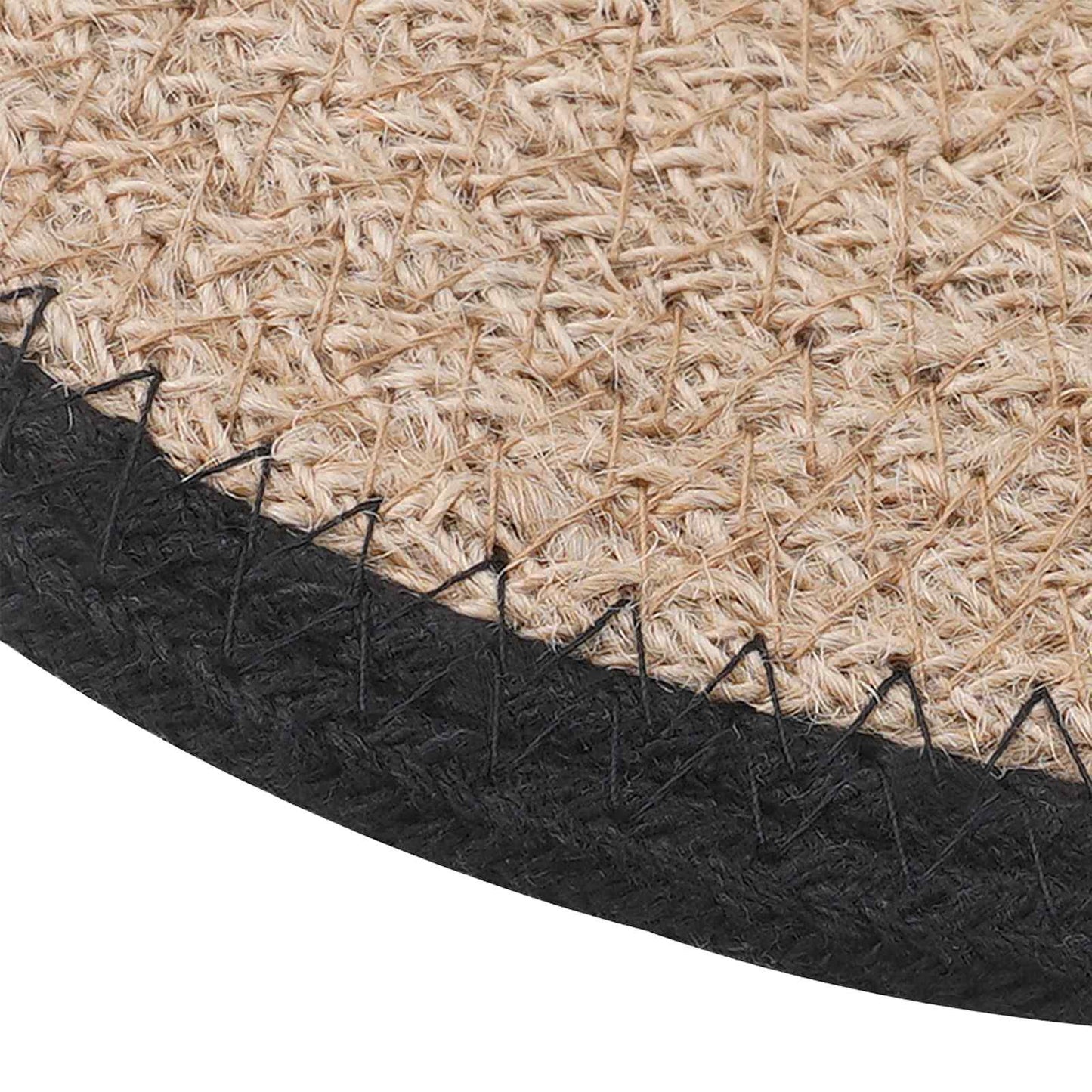 Jute placematten 6 pcs Naturel en Zwart Ø 30 cm 100% Tossa Jute is nu te koop bij PeponiXL, paradijselijk wonen!