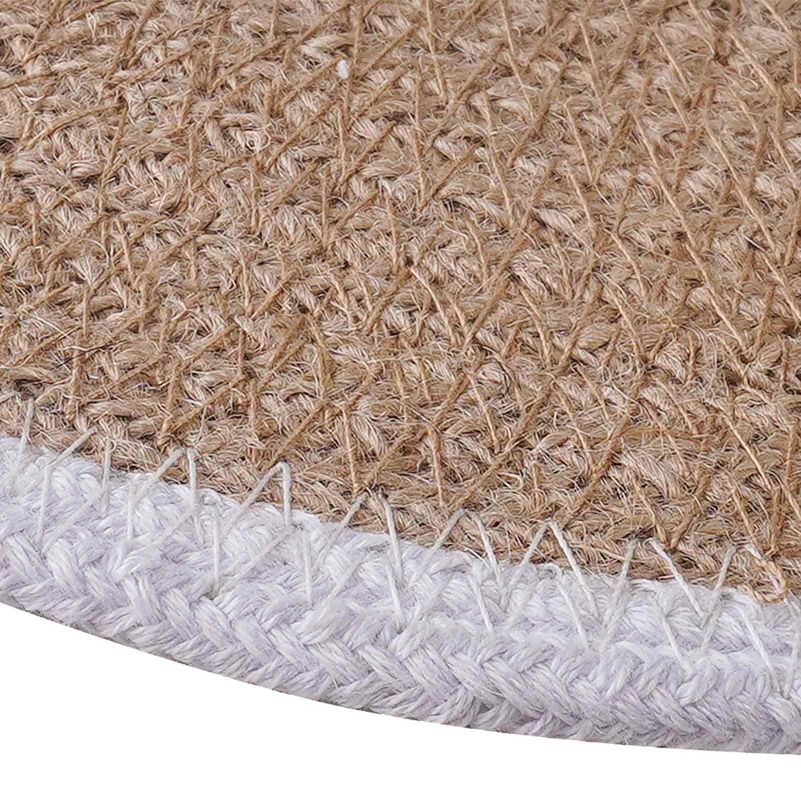 Jute placematten 6 pcs Natuurlijk en Wit Ø 30 cm is nu te koop bij PeponiXL, paradijselijk wonen!