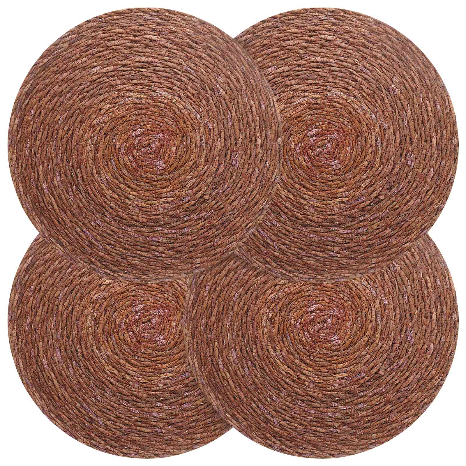 Zeegroene placemats 4 pcs Bruin Ø 30 cm 100% Zeegras is nu te koop bij PeponiXL, paradijselijk wonen!