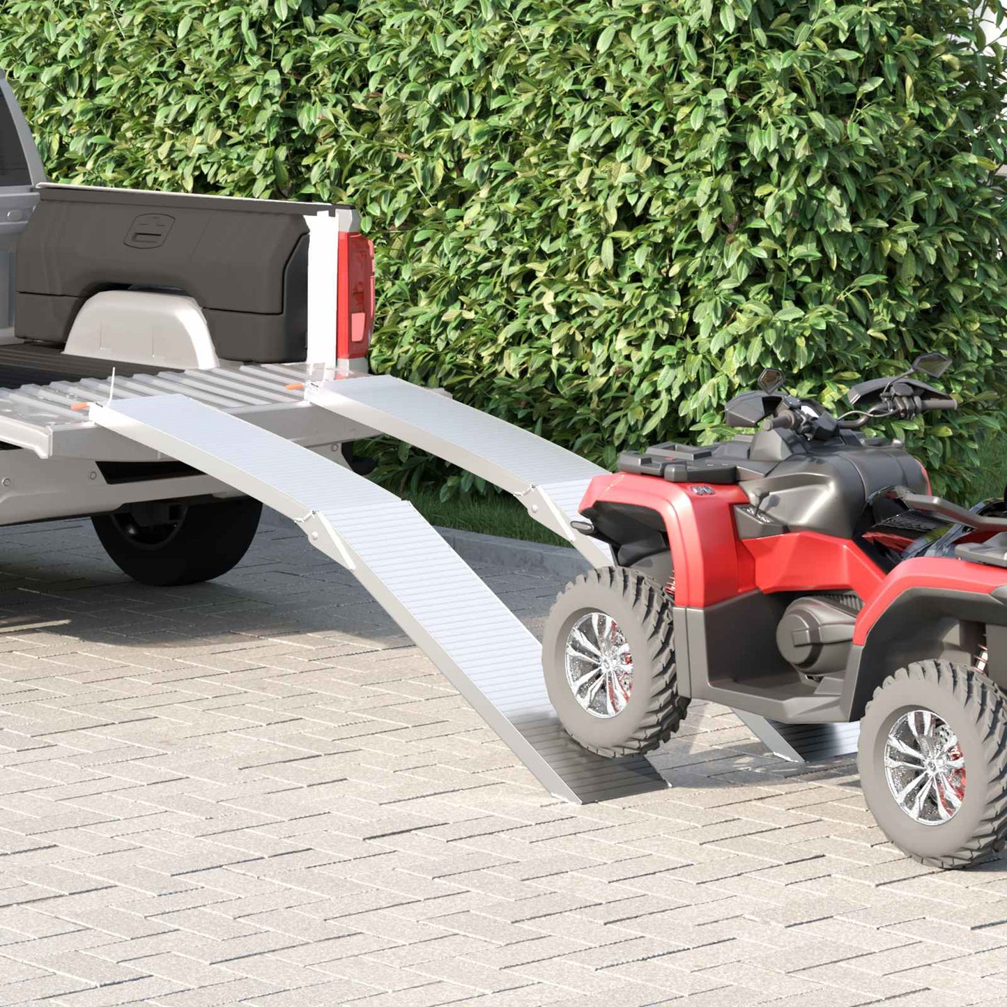 Motorcycle Ramp 680 kg 2 pcs Zilver 205 x 28 x 5 cm Aluminium is nu te koop bij PeponiXL, paradijselijk wonen!