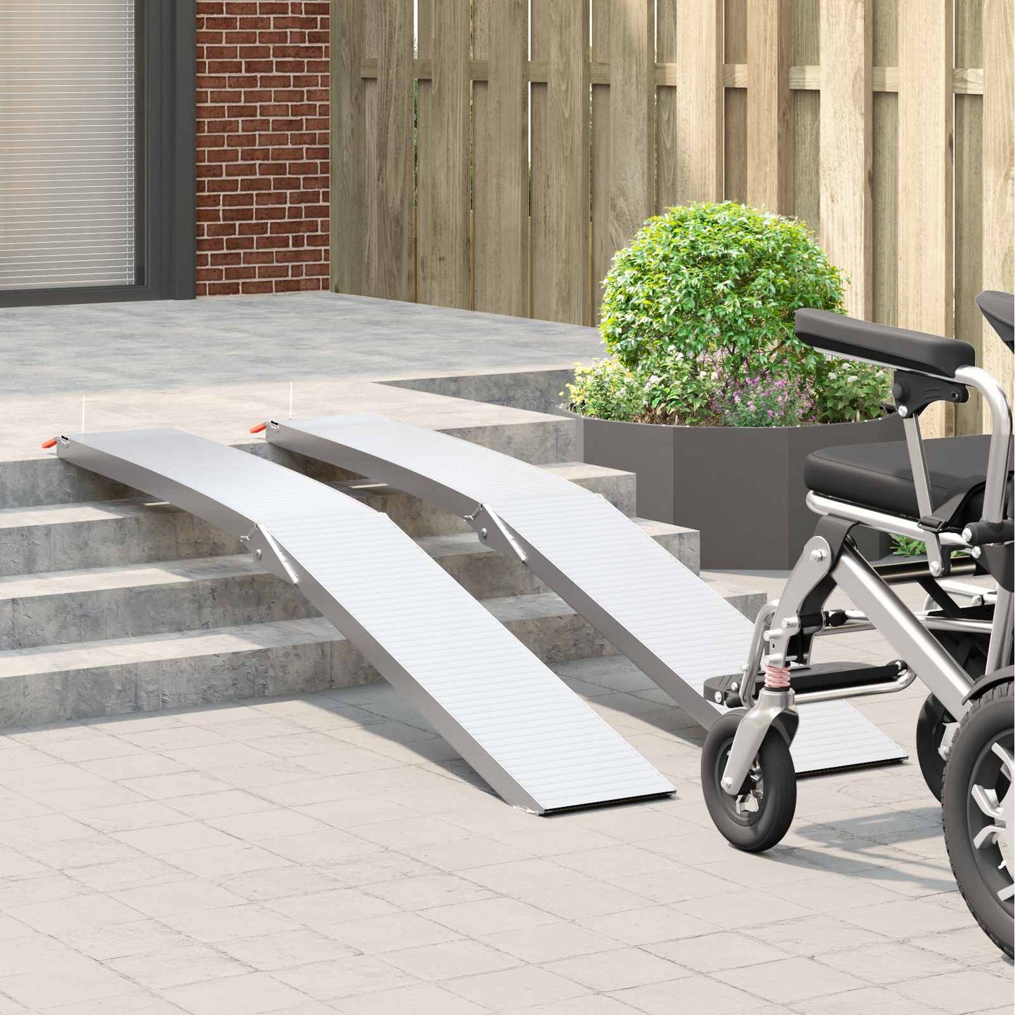 Motorcycle Ramp 680 kg 2 pcs Zilver 205 x 28 x 5 cm Aluminium is nu te koop bij PeponiXL, paradijselijk wonen!