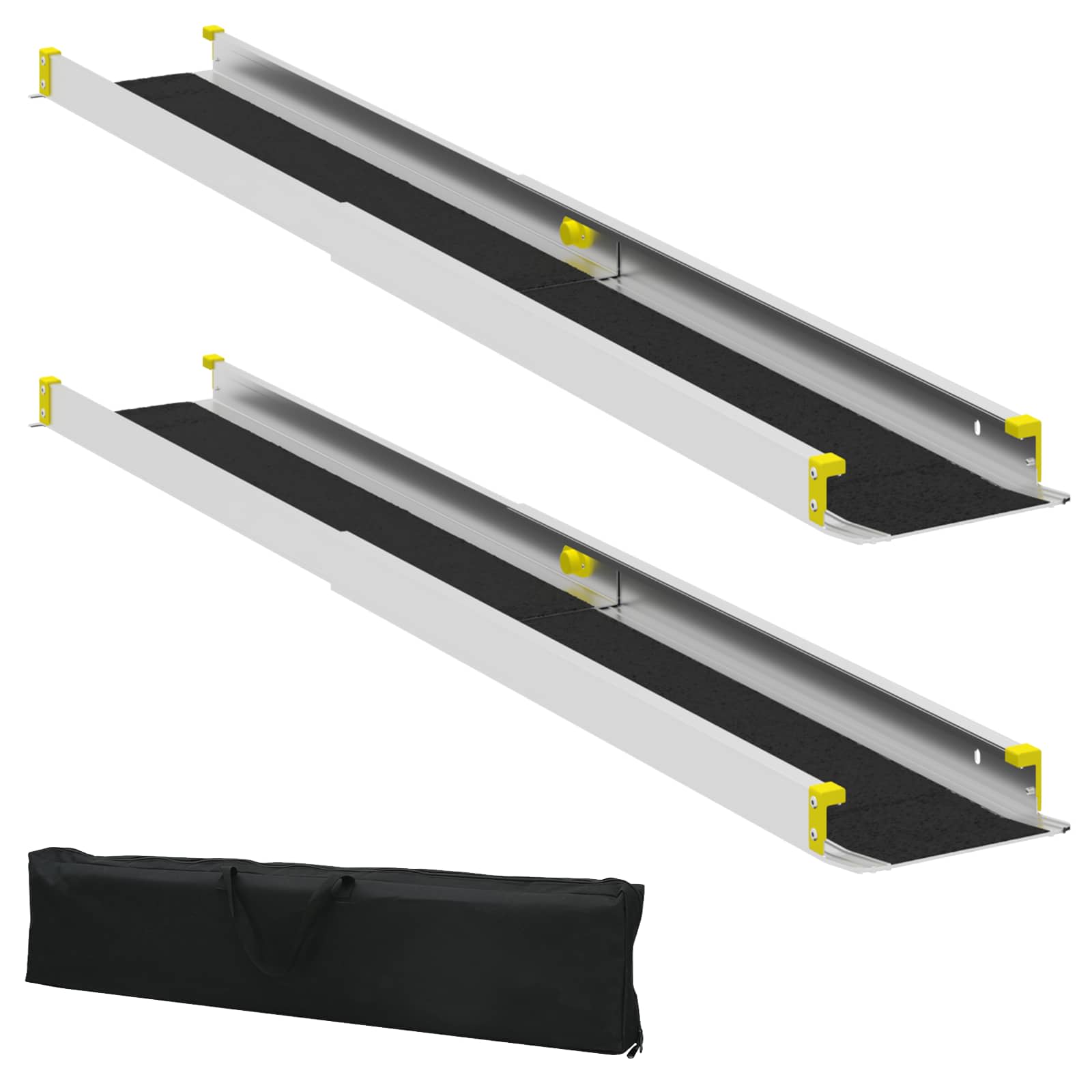 Oprit voor rolstoelen 270 kg 2 pcs Zwart 152 x 19 x 5,5 cm is nu te koop bij PeponiXL, paradijselijk wonen!