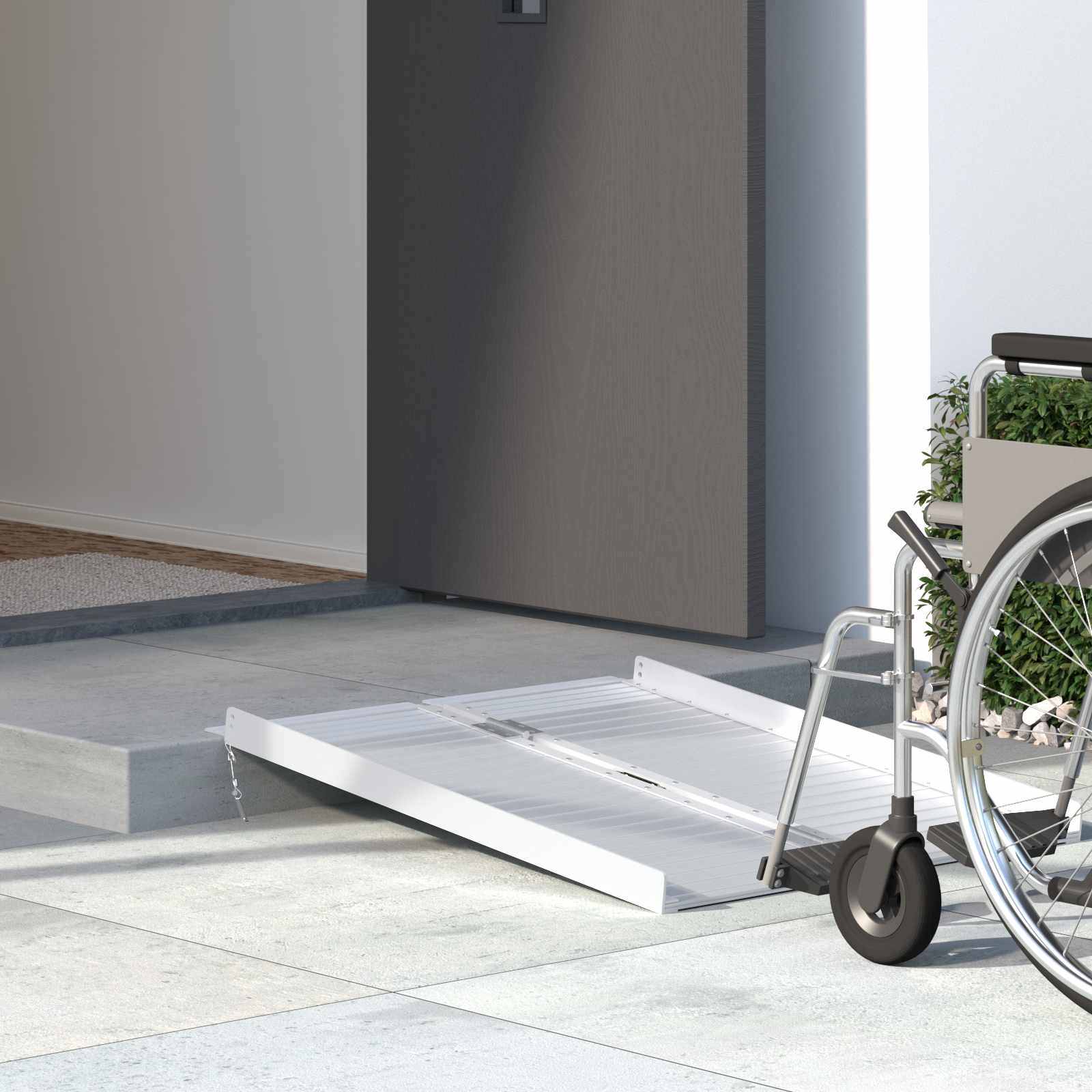 Rolstoelhelling 270 kg Zilver 270 kg Aluminium is nu te koop bij PeponiXL, paradijselijk wonen!
