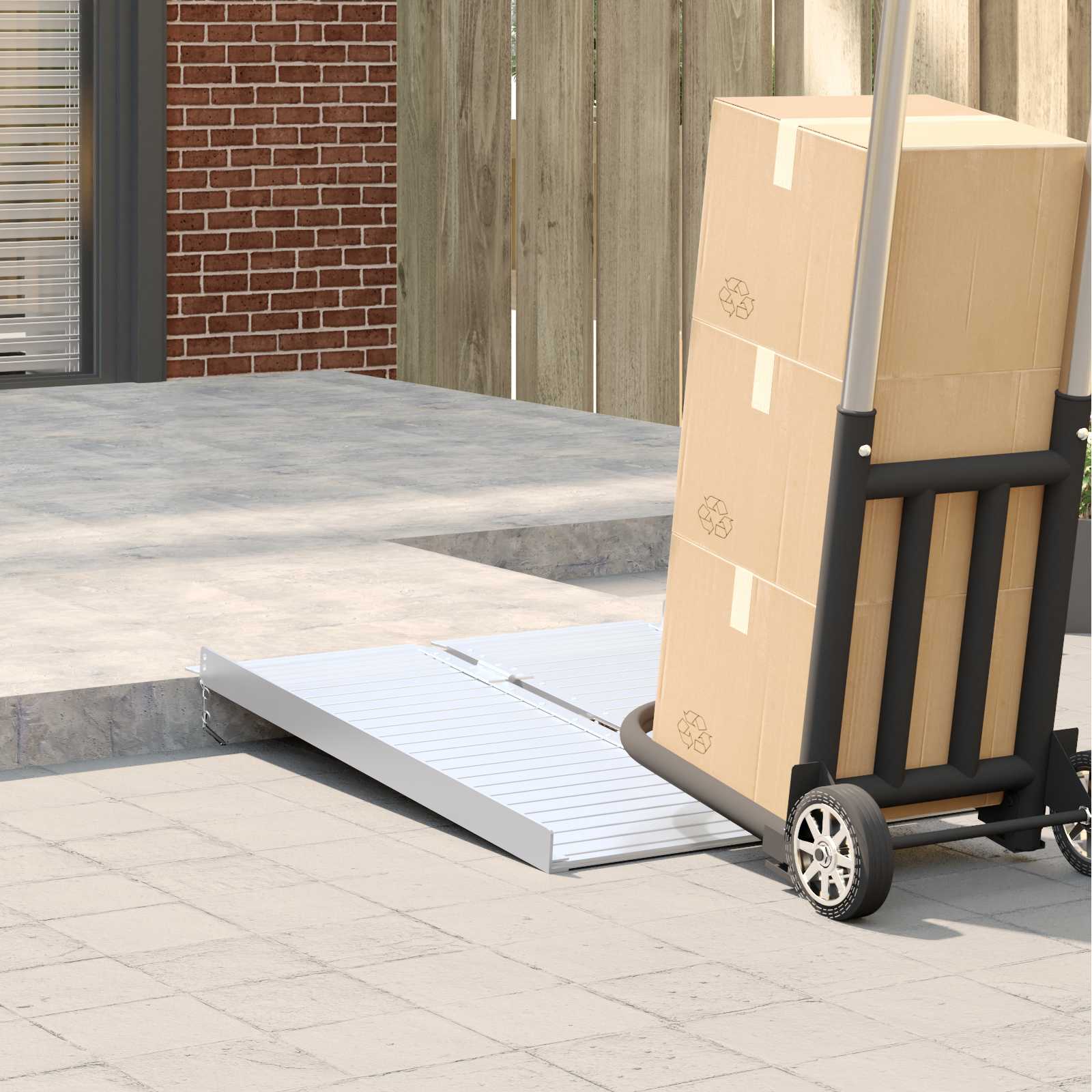 Rolstoelhelling 270 kg Zilver 270 kg Aluminium is nu te koop bij PeponiXL, paradijselijk wonen!