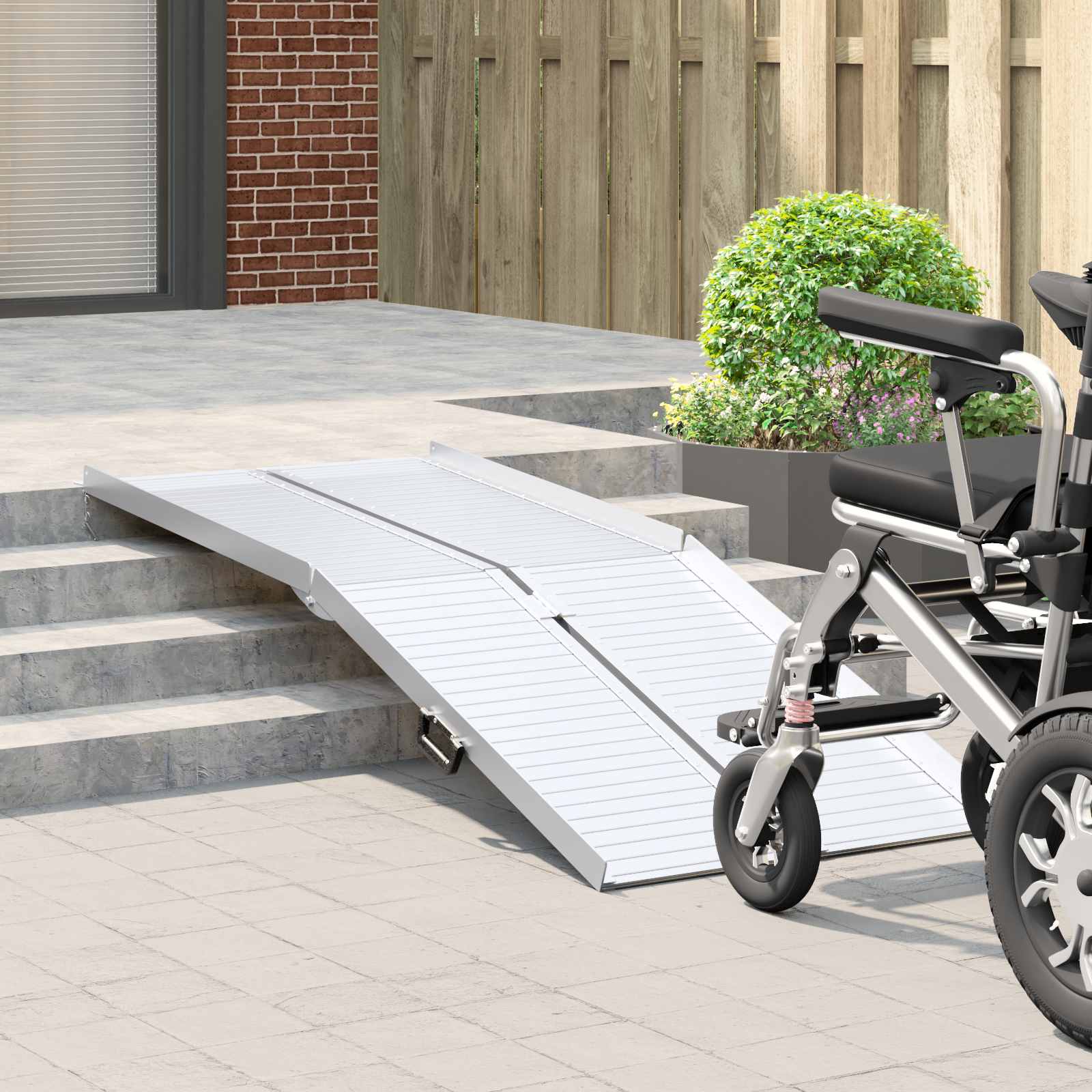 Rolstoelhelling 270 kg Zilver 270 kg Aluminium is nu te koop bij PeponiXL, paradijselijk wonen!