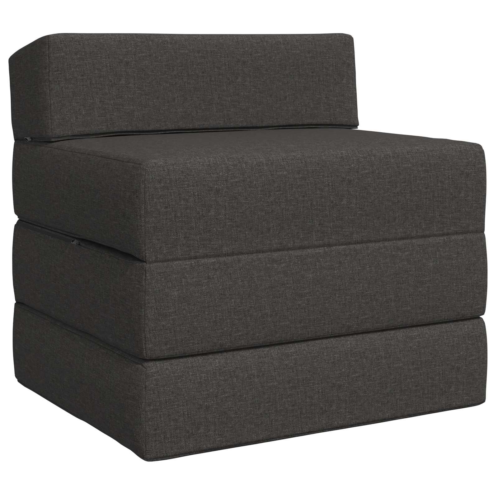 Vouwbare Bankbed Donkergrijs 200 x 70 x 15 cm Stof is nu te koop bij PeponiXL, paradijselijk wonen!