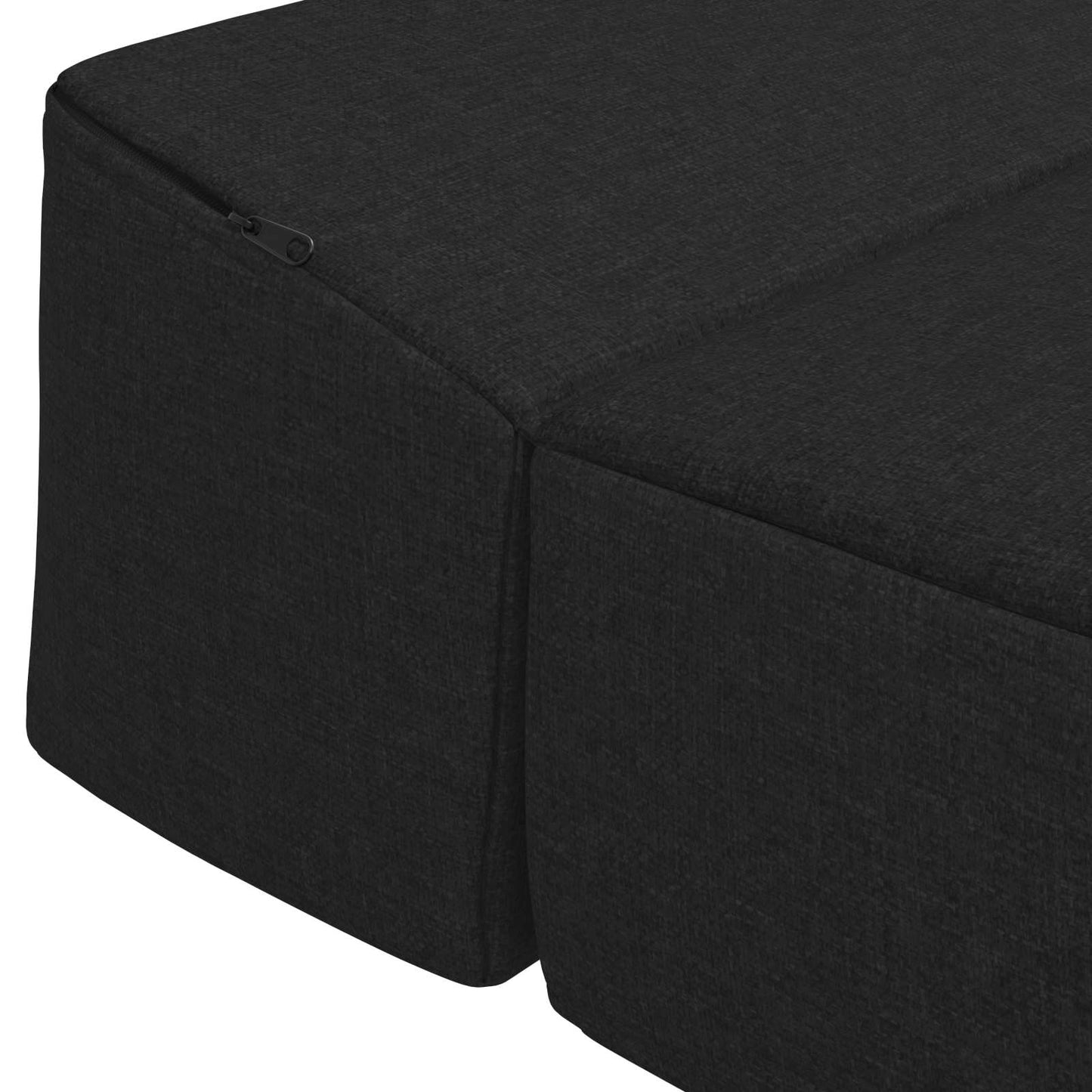 Vouwbare Bankbed Zwart 200 x 70 x 15 cm Stof is nu te koop bij PeponiXL, paradijselijk wonen!