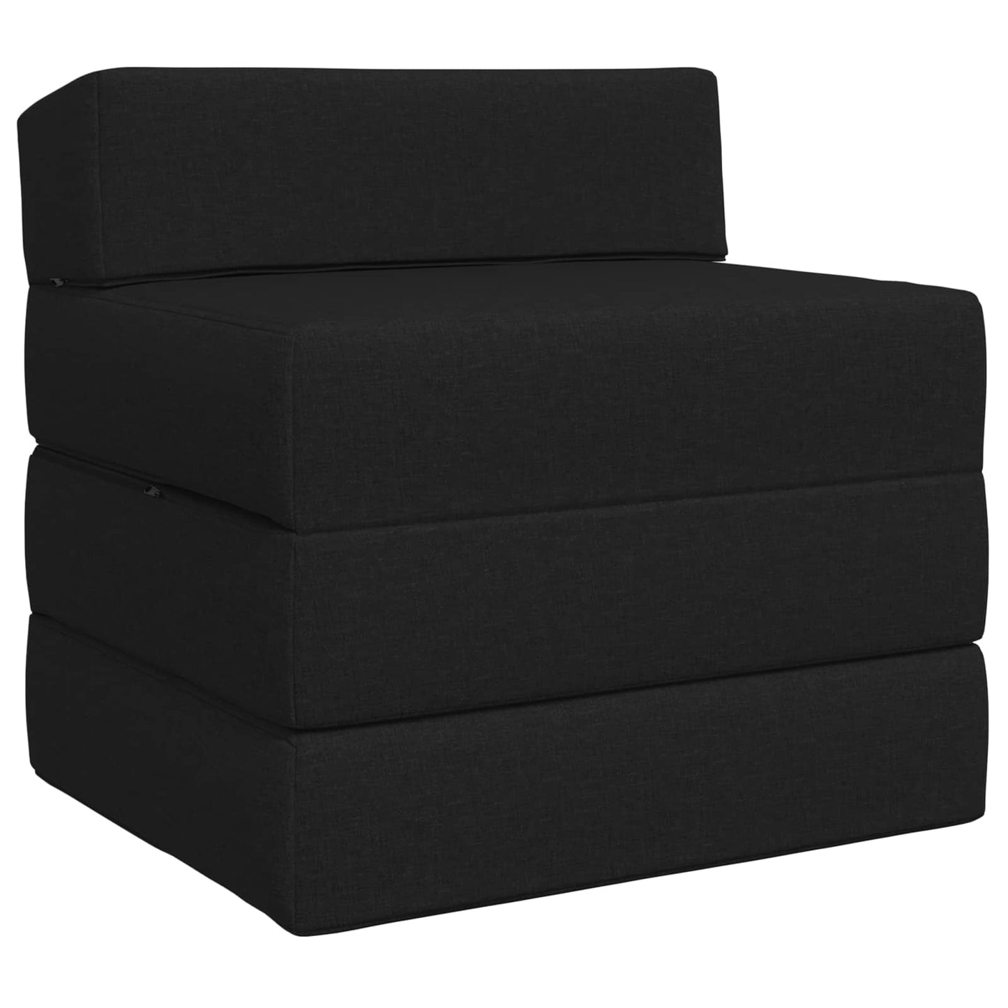 Vouwbare Bankbed Zwart 200 x 70 x 15 cm Stof is nu te koop bij PeponiXL, paradijselijk wonen!