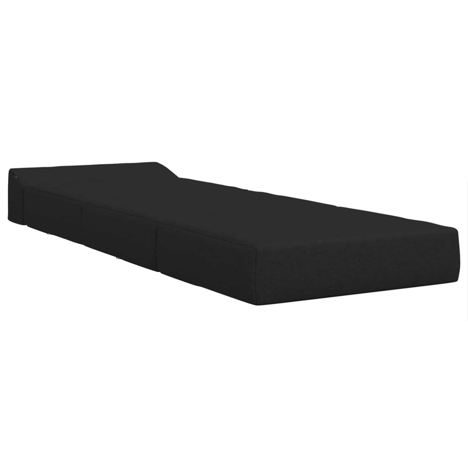 Vouwbare Bankbed Zwart 200 x 70 x 15 cm Stof is nu te koop bij PeponiXL, paradijselijk wonen!