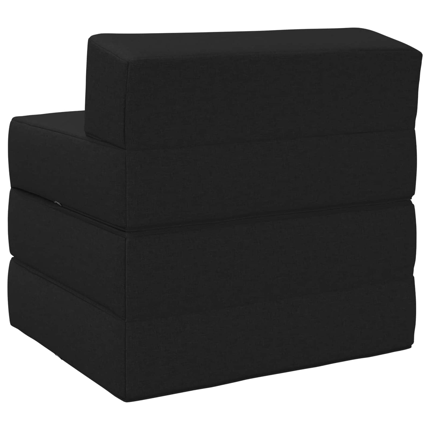 Vouwbare Bankbed Zwart 200 x 70 x 15 cm Stof is nu te koop bij PeponiXL, paradijselijk wonen!
