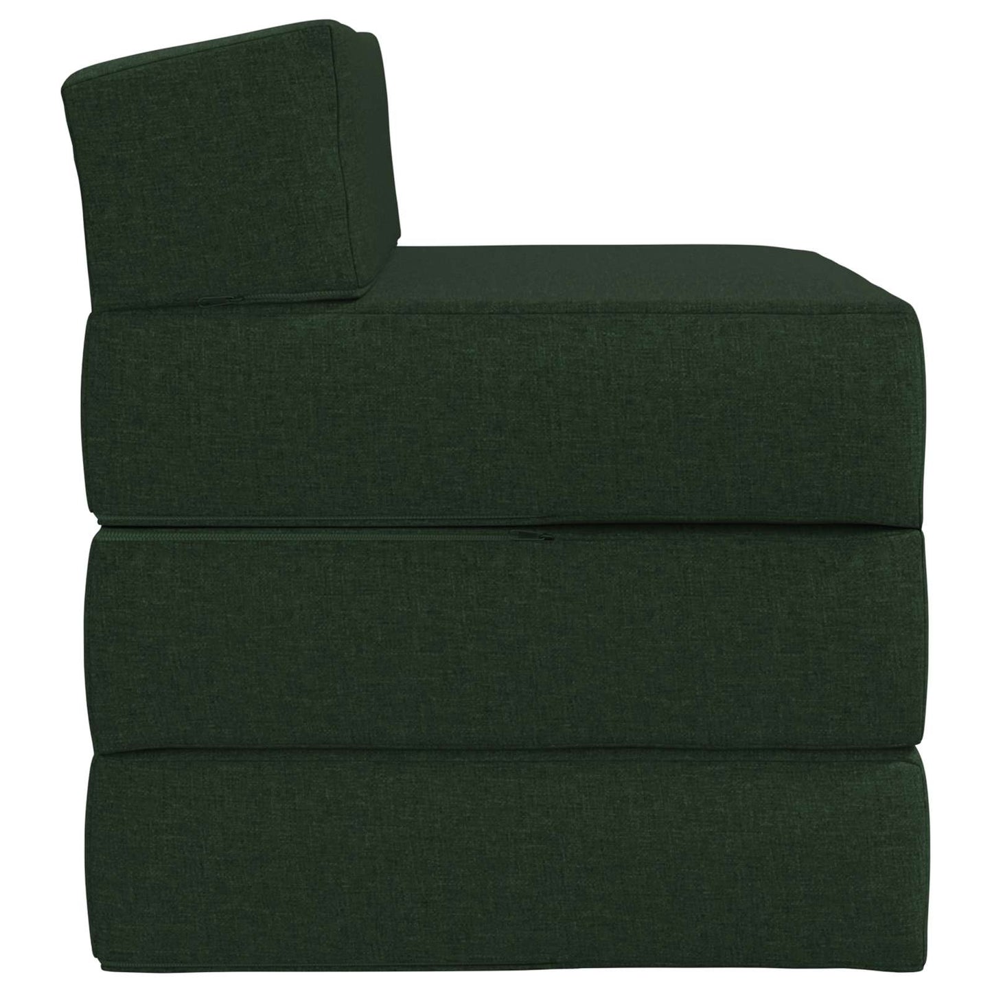 Vouwbare Bankbed Donkergroen 200 x 70 x 15 cm Stof is nu te koop bij PeponiXL, paradijselijk wonen!