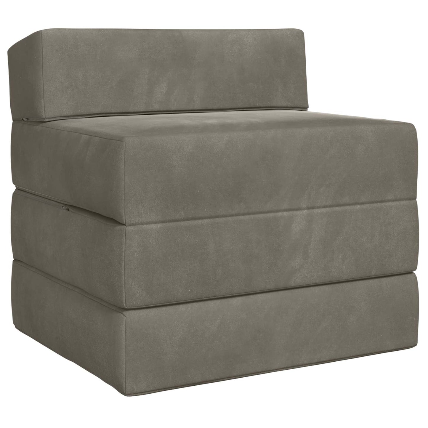 Vouwbare Bankbed Lichtgrijs 200 x 70 x 15 cm Fluweel is nu te koop bij PeponiXL, paradijselijk wonen!