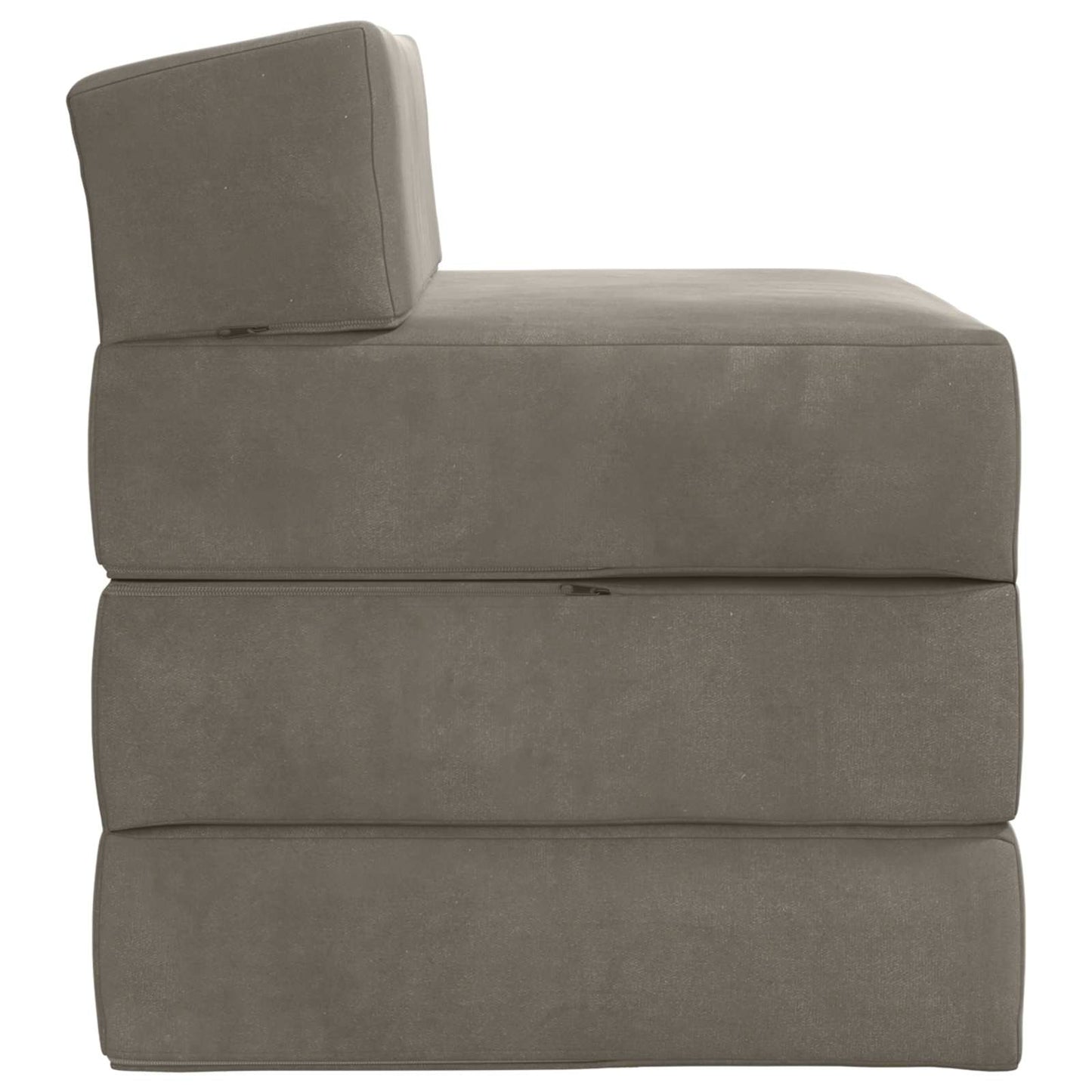 Vouwbare Bankbed Lichtgrijs 200 x 70 x 15 cm Fluweel is nu te koop bij PeponiXL, paradijselijk wonen!