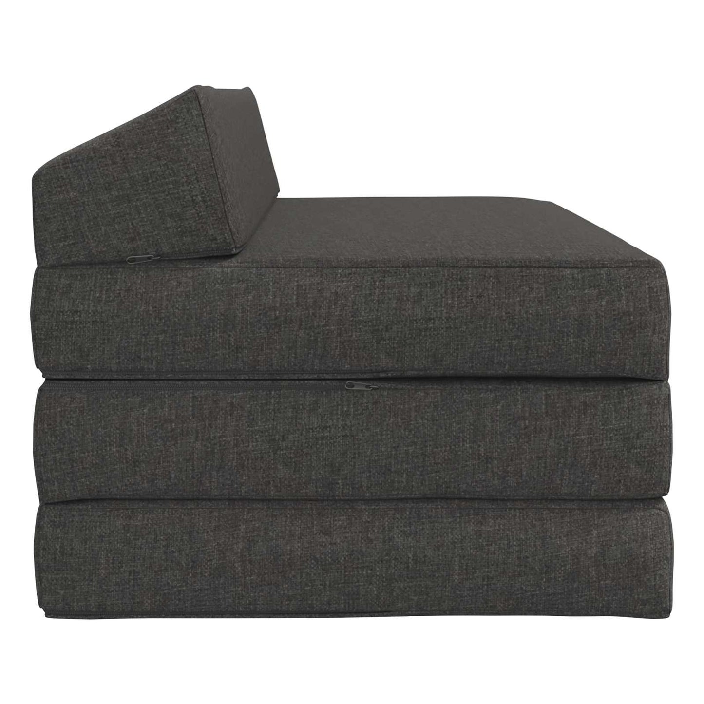 Vouwbare Bankbed Donkergrijs 120 x 60 x 49 cm Stof is nu te koop bij PeponiXL, paradijselijk wonen!