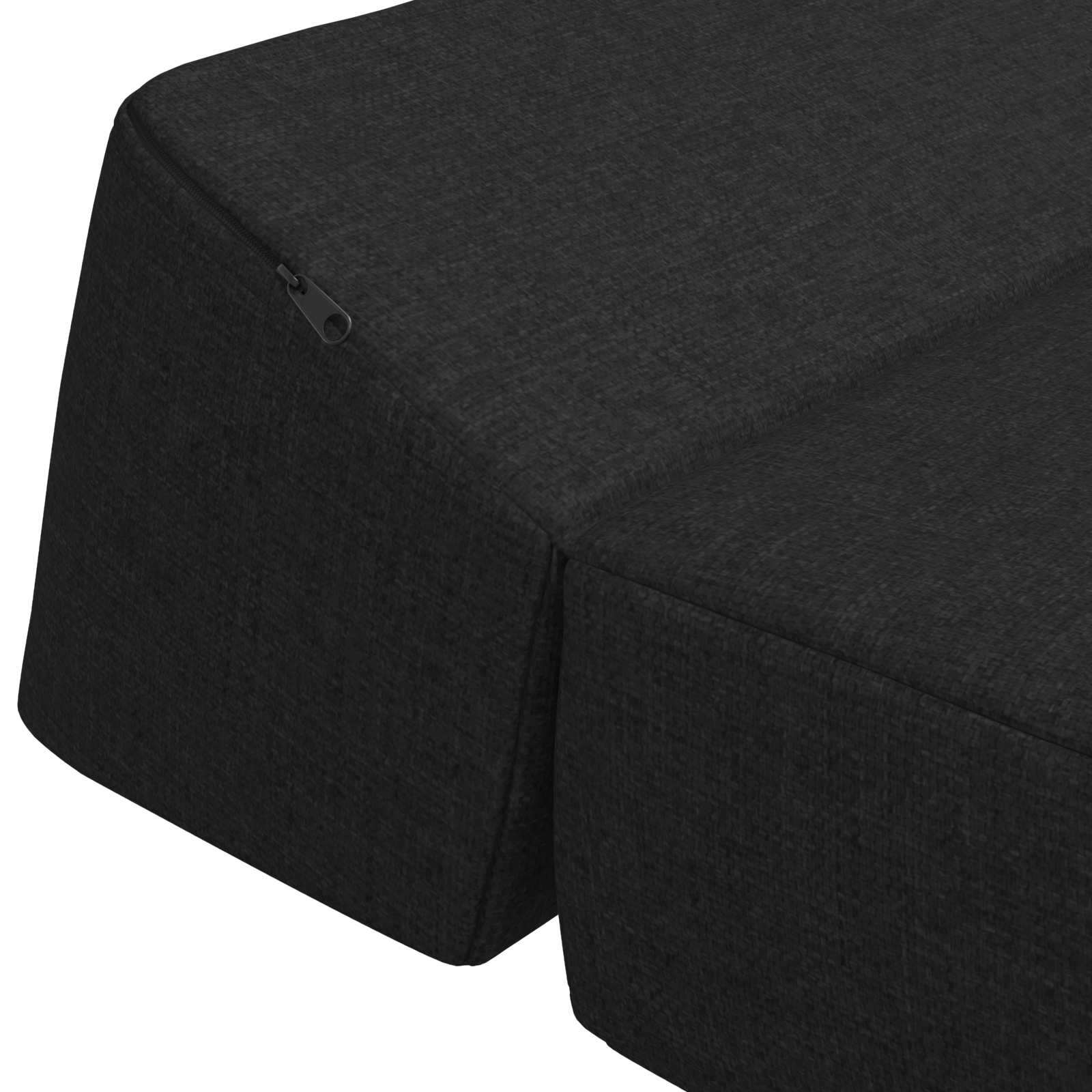 Vouwbare Bankbed Zwart 120 x 60 x 49 cm Stof is nu te koop bij PeponiXL, paradijselijk wonen!