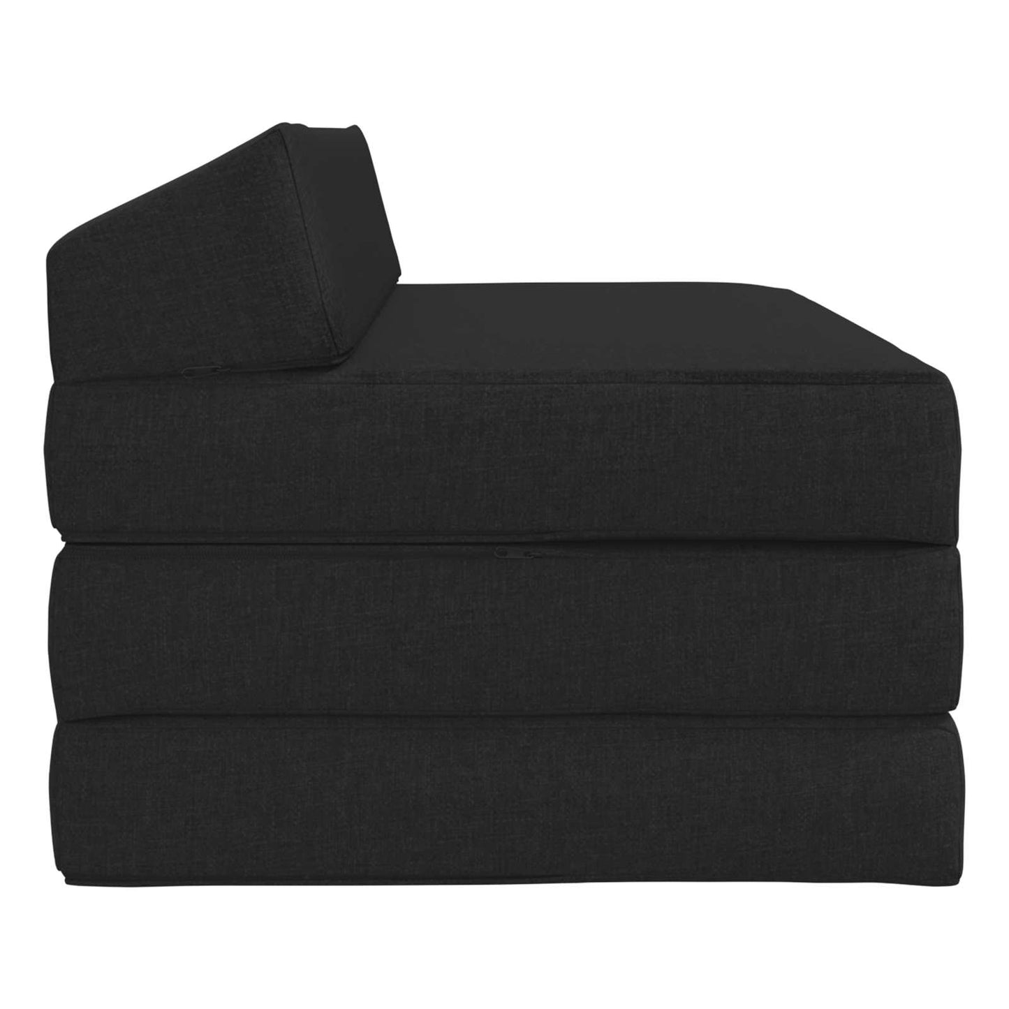 Vouwbare Bankbed Zwart 120 x 60 x 49 cm Stof is nu te koop bij PeponiXL, paradijselijk wonen!