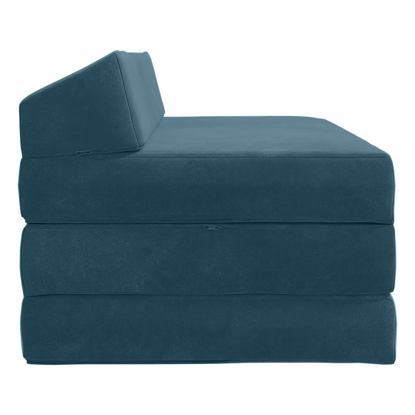 Vouwbare Bankbed Blauw 120 x 60 x 49 cm Stof is nu te koop bij PeponiXL, paradijselijk wonen!