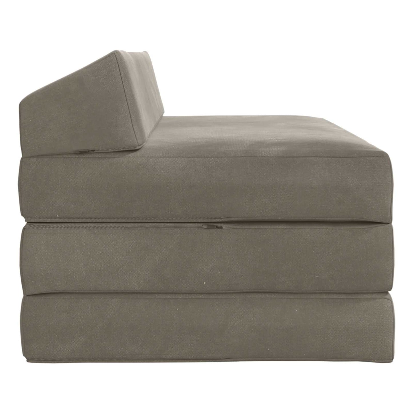 Vouwbare Bankbed Lichtgrijs 120 x 60 x 49 cm Stof is nu te koop bij PeponiXL, paradijselijk wonen!
