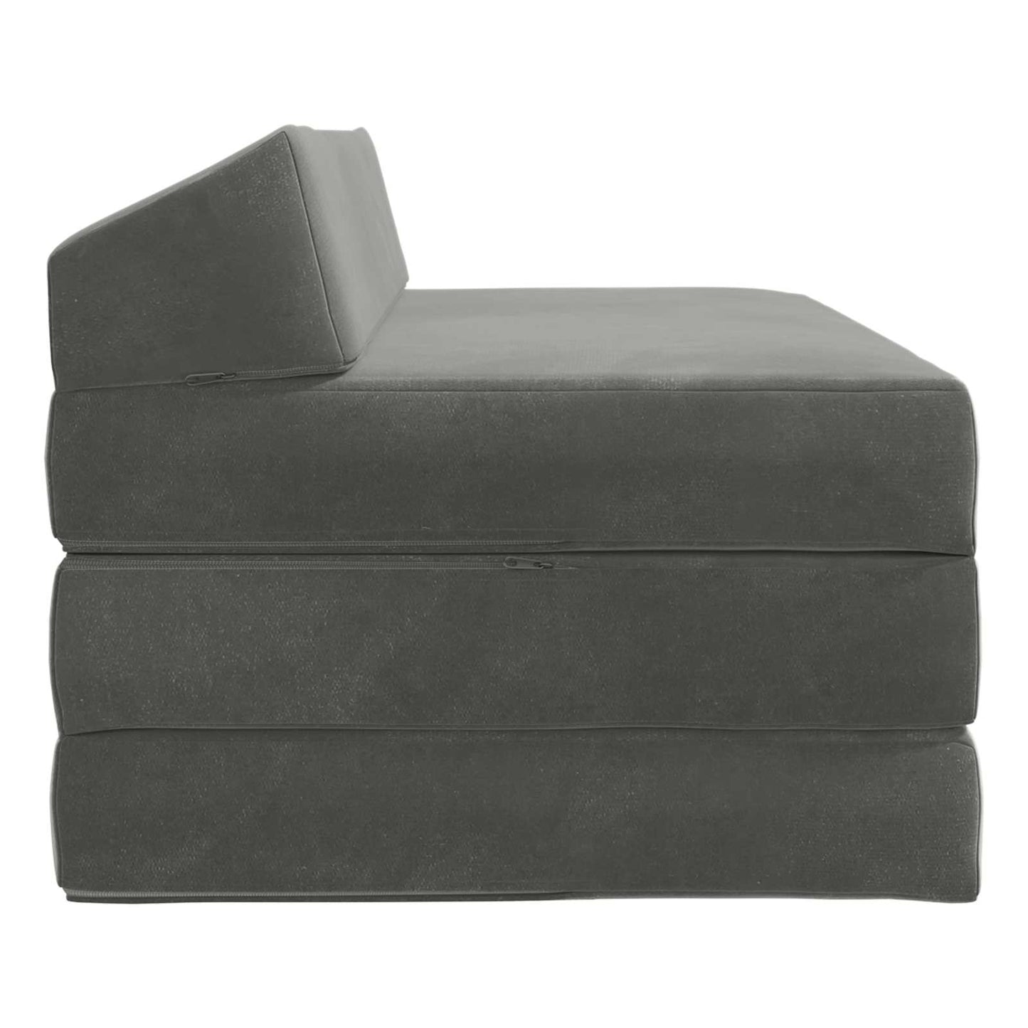 Vouwbare Bankbed Donkergrijs 120 x 60 x 49 cm Stof is nu te koop bij PeponiXL, paradijselijk wonen!
