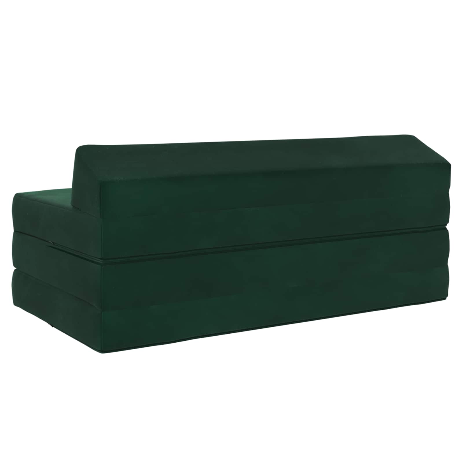 Vouwbare Bankbed Donkergroen 120 x 60 x 49 cm Stof is nu te koop bij PeponiXL, paradijselijk wonen!