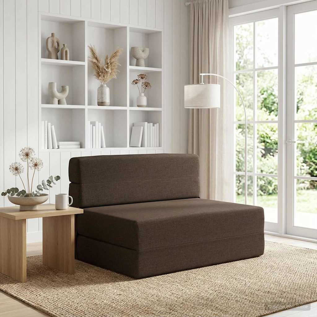 Vouwbare Bankbed Taupe 70 x 72 x 60 cm Stof is nu te koop bij PeponiXL, paradijselijk wonen!