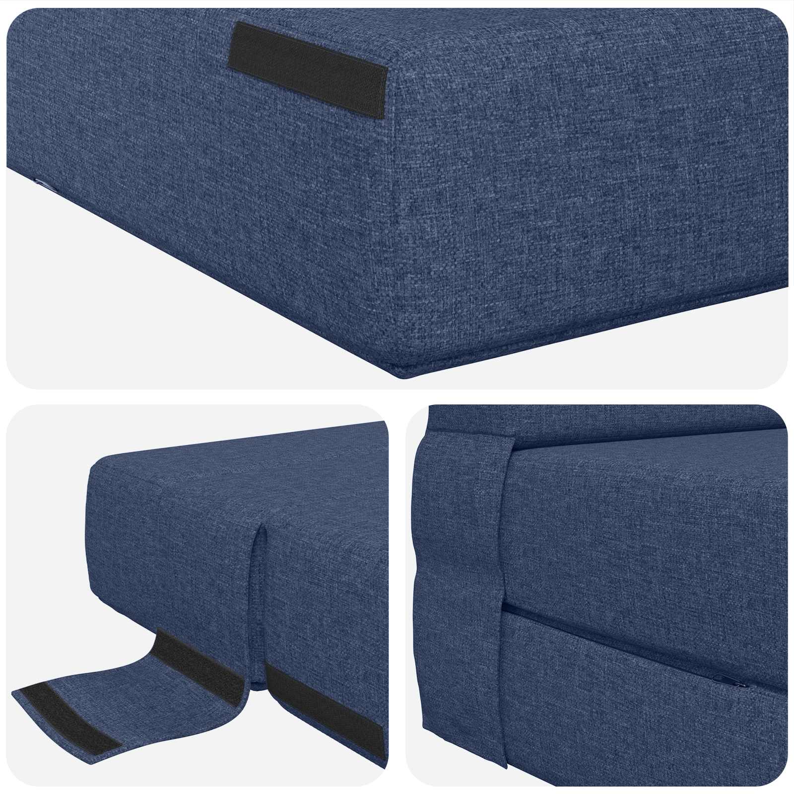 Vouwbare Bankbed Blauw 70 x 72 x 60 cm Stof is nu te koop bij PeponiXL, paradijselijk wonen!