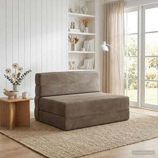 Vouwbare Bankbed Lichtgrijs 70 x 72 x 60 cm Stof is nu te koop bij PeponiXL, paradijselijk wonen!