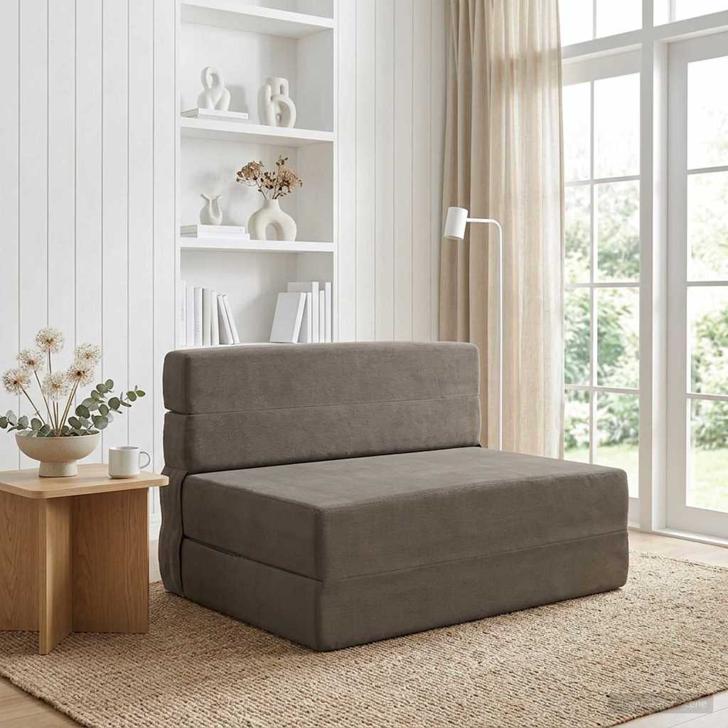 Vouwbare Bankbed Lichtgrijs 70 x 72 x 60 cm Stof is nu te koop bij PeponiXL, paradijselijk wonen!