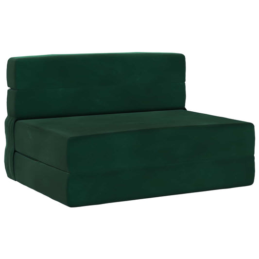 Vouwsofa Bed Donkergroen 190 x 70 x 15 cm Fluweel is nu te koop bij PeponiXL, paradijselijk wonen!