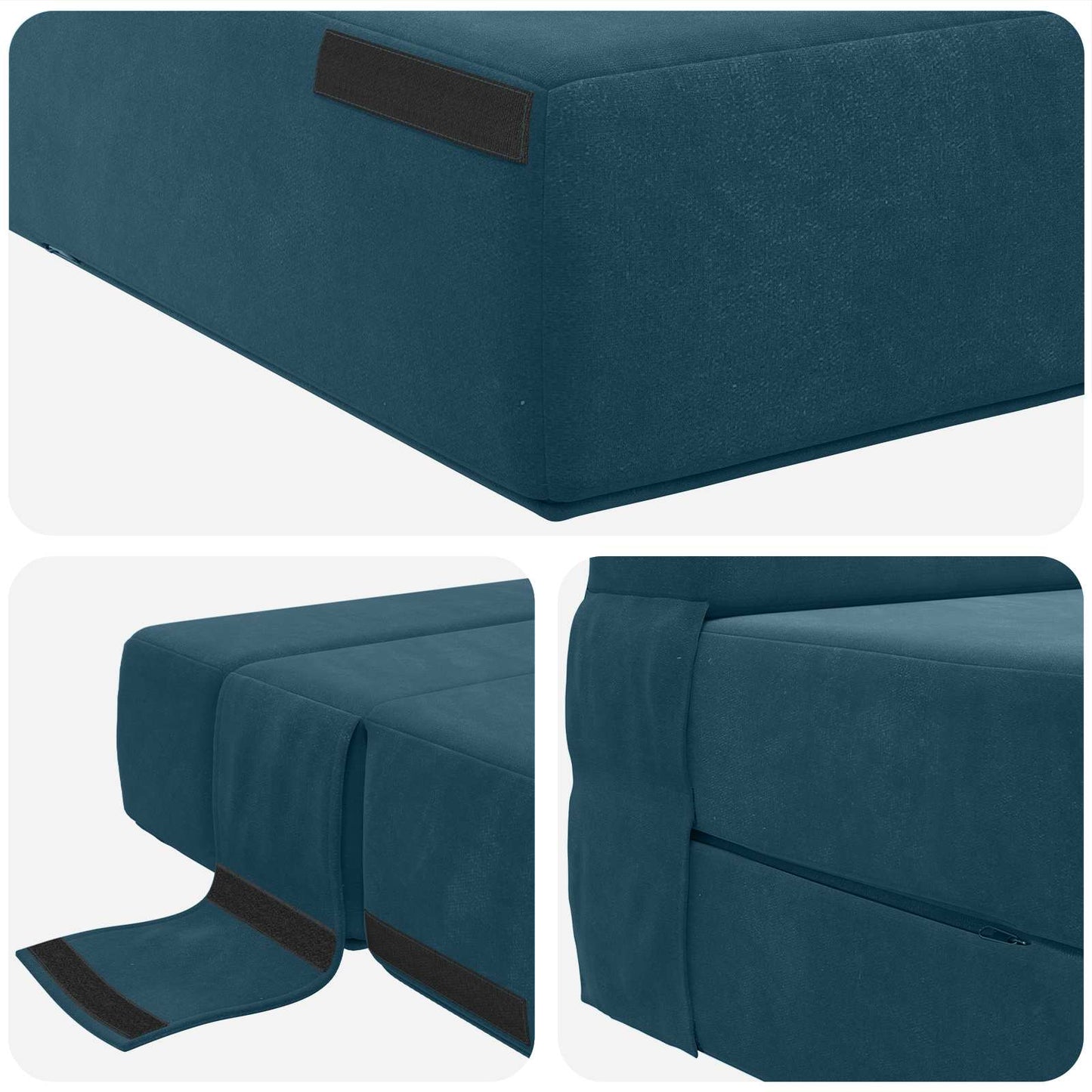 Vouwsofa Bed Blauw 190 x 100 x 15 cm Fluweel is nu te koop bij PeponiXL, paradijselijk wonen!