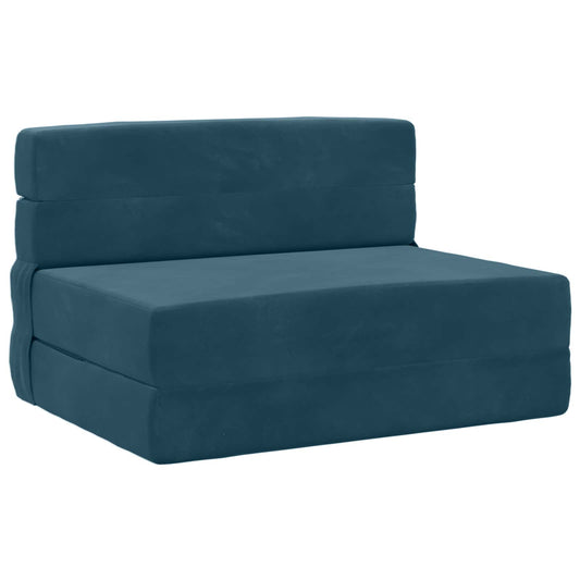 Vouwsofa Bed Blauw 190 x 100 x 15 cm Fluweel is nu te koop bij PeponiXL, paradijselijk wonen!