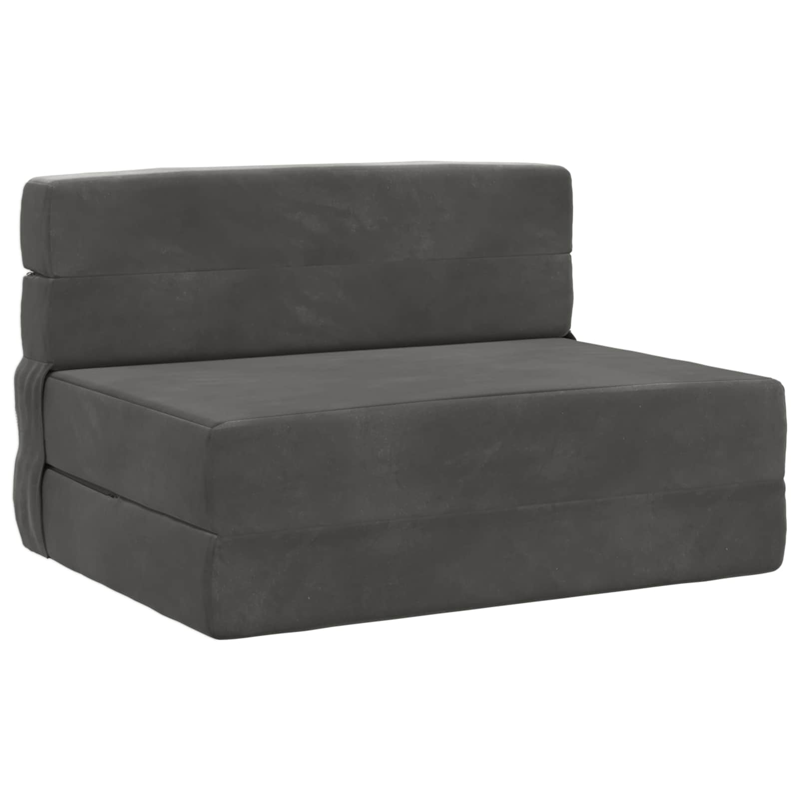 Vouwsofa Bed Donkergrijs 190 x 100 x 15 cm Fluweel is nu te koop bij PeponiXL, paradijselijk wonen!