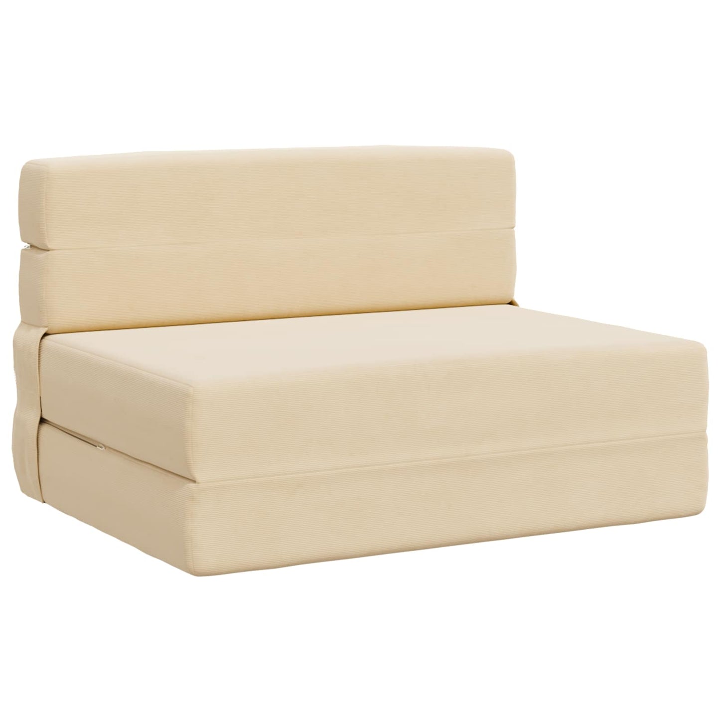 Vouwsofa Bed Crème 190 x 100 x 15 cm Katoen Stof is nu te koop bij PeponiXL, paradijselijk wonen!