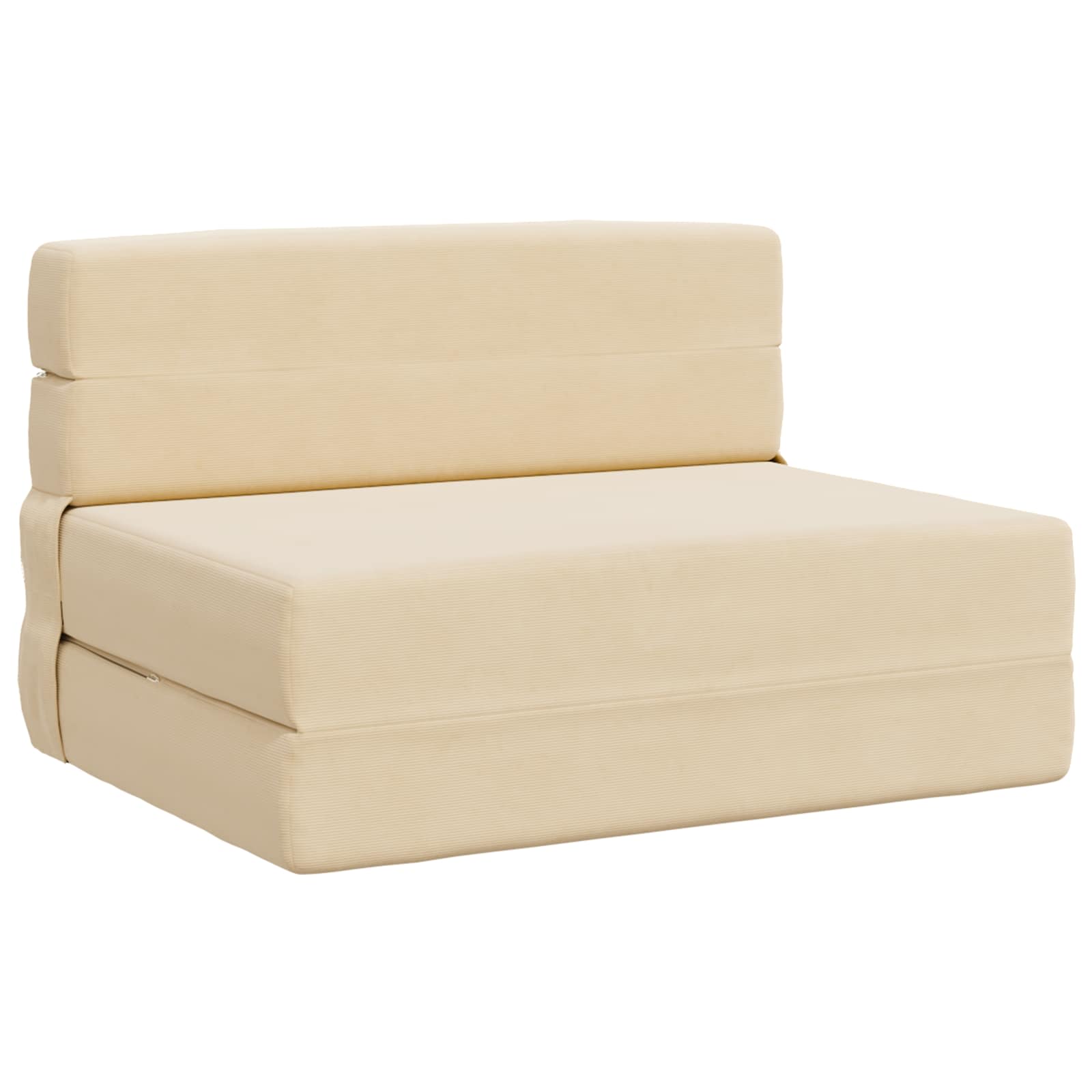 Vouwsofa Bed Crème 190 x 100 x 15 cm Katoen Stof is nu te koop bij PeponiXL, paradijselijk wonen!