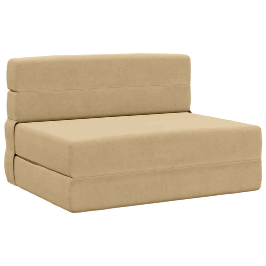 Vouwsofa Bed Lichtgroen Grijs 190 x 100 x 15 cm Katoen Stof is nu te koop bij PeponiXL, paradijselijk wonen!