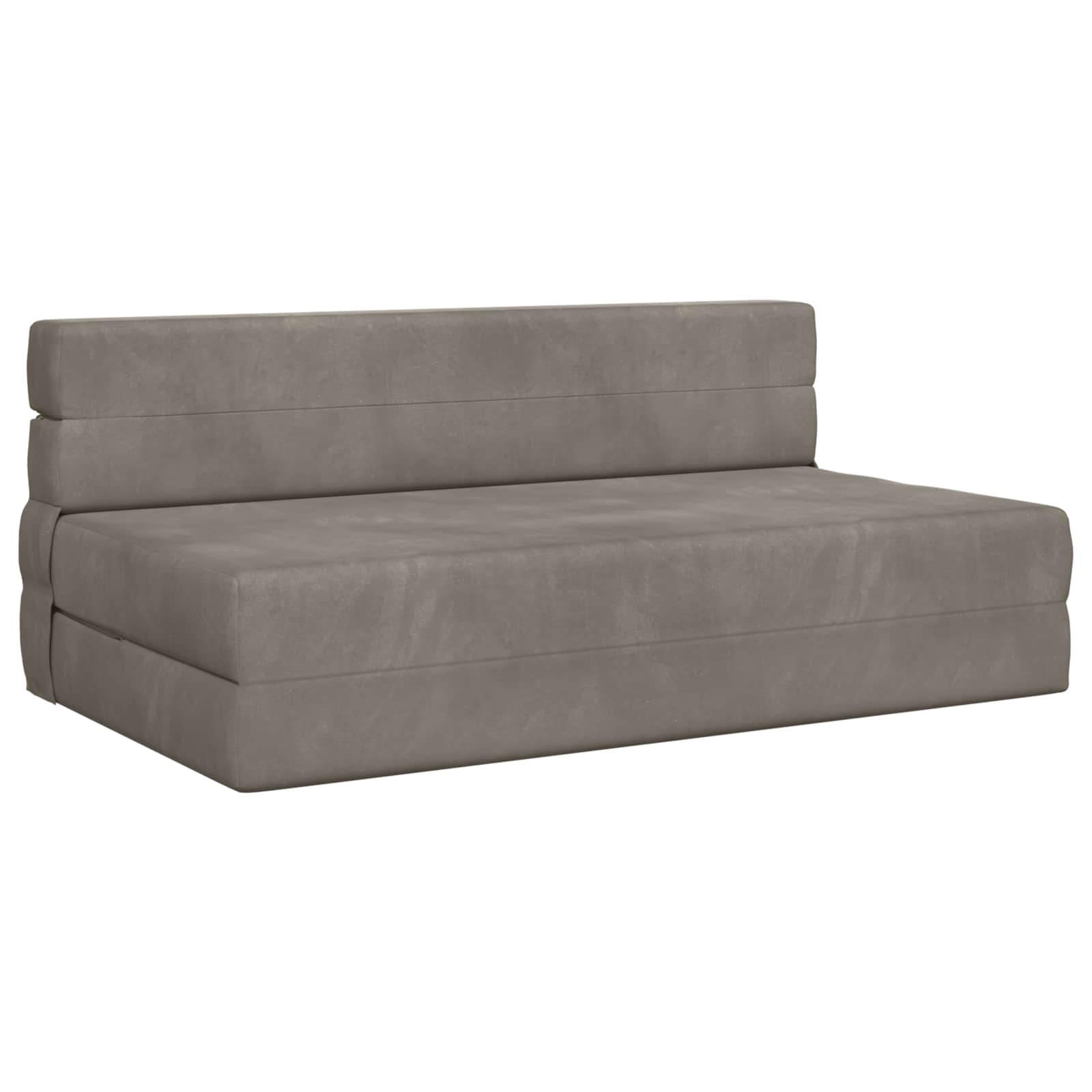 Vouwsofa Bed Lichtgrijs 203 x 152 x 15 cm Fluweel is nu te koop bij PeponiXL, paradijselijk wonen!