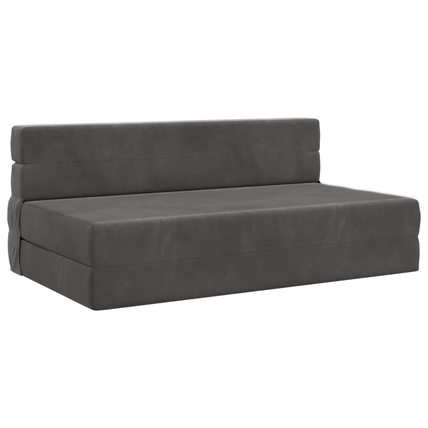 Vouwsofa Bed Donkergrijs 203 x 152 x 15 cm Fluweel is nu te koop bij PeponiXL, paradijselijk wonen!