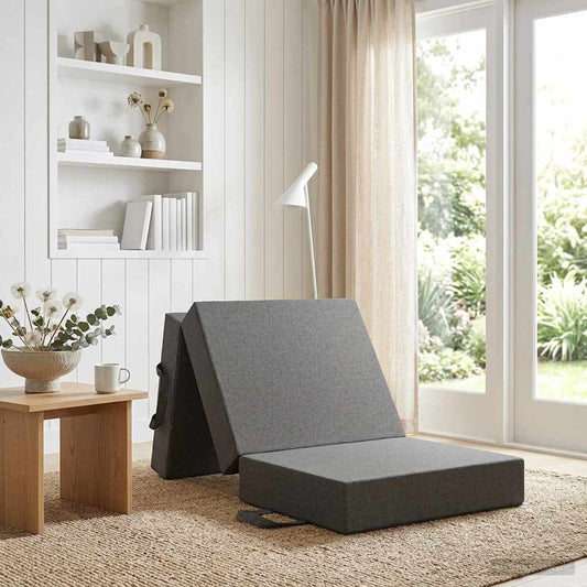 Vouwbare Bankbed 75 x 63 x 45 cm Lichtgrijs is nu te koop bij PeponiXL, paradijselijk wonen!